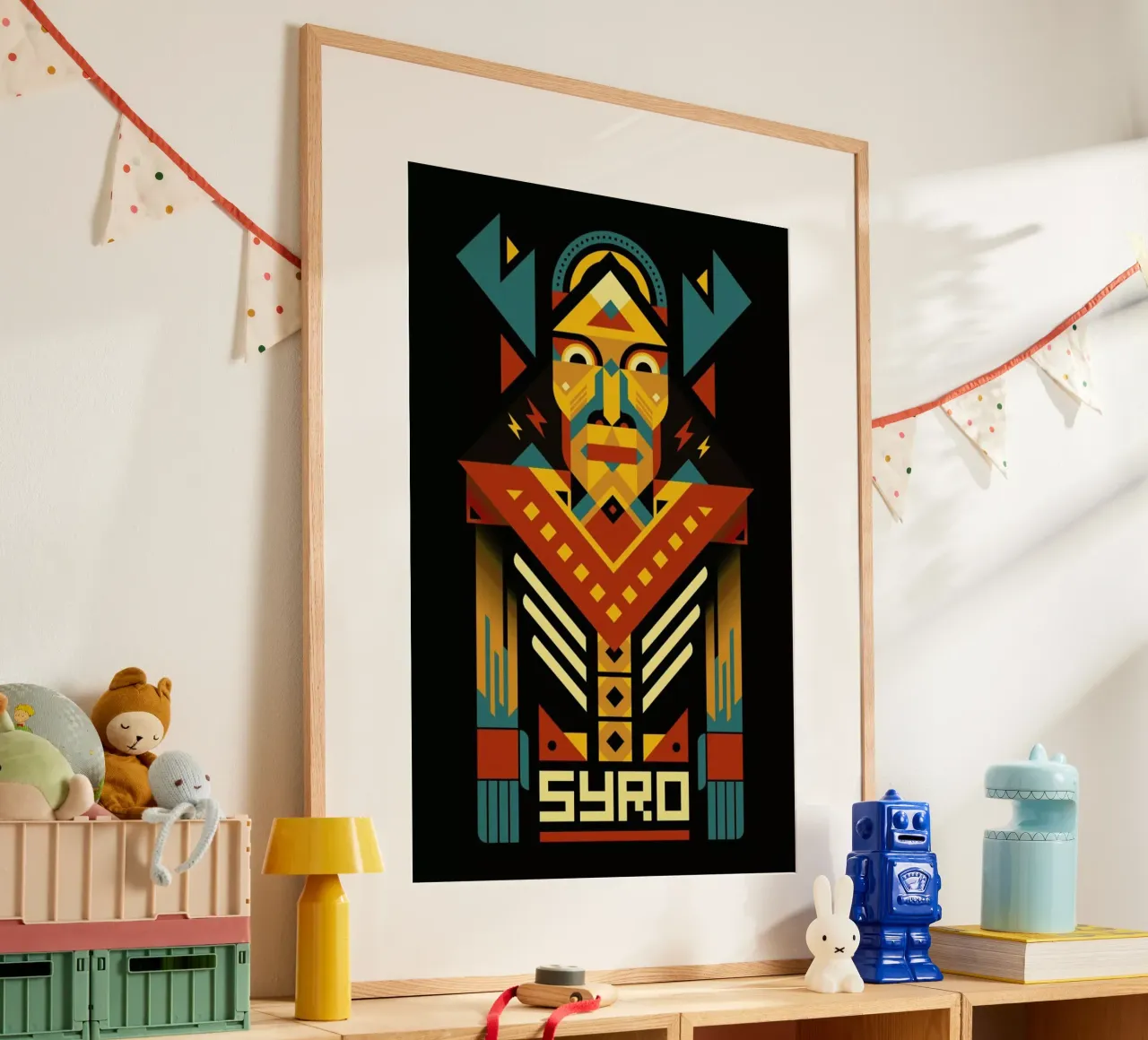 Syro poster con telaio in legno da Oscar Odd Diodoro