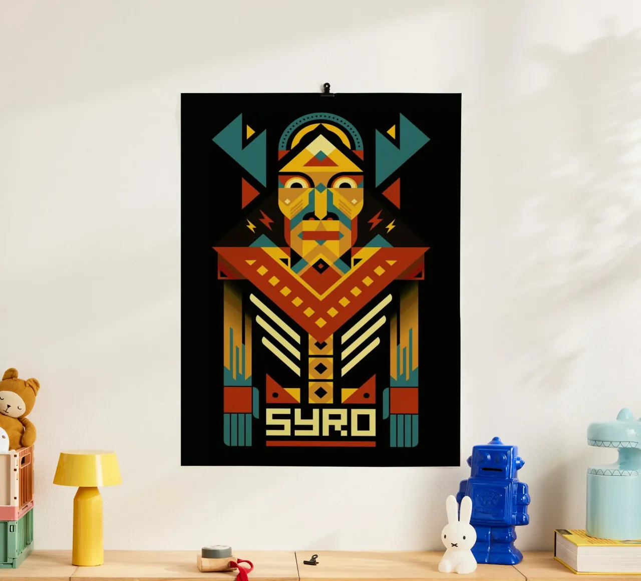 Syro poster con telaio in legno da Oscar Odd Diodoro