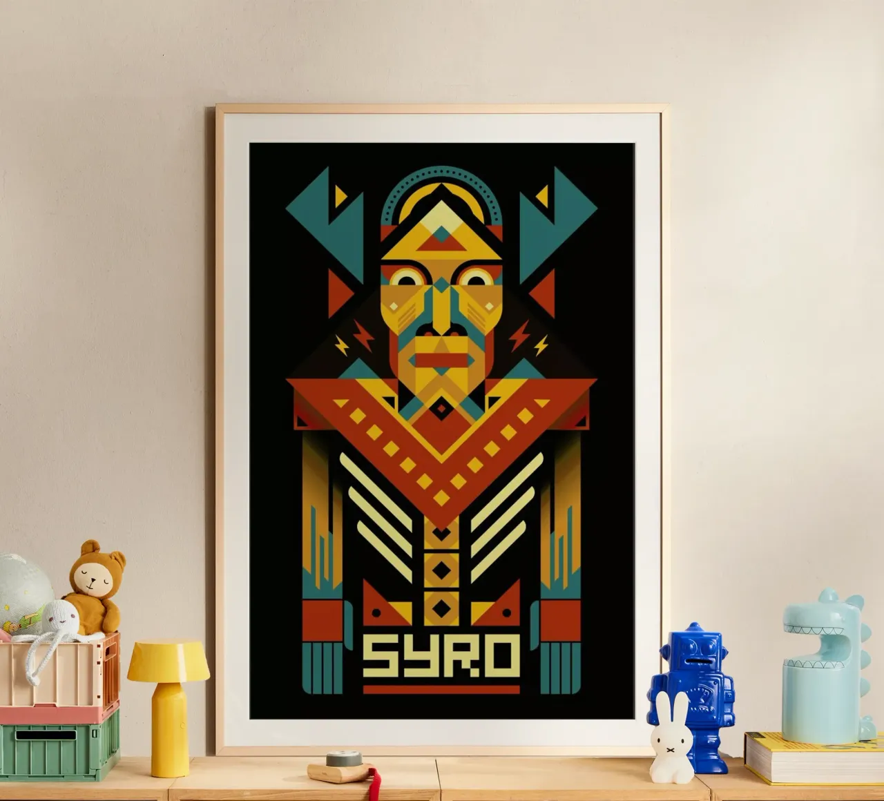Syro poster con telaio in legno da Oscar Odd Diodoro