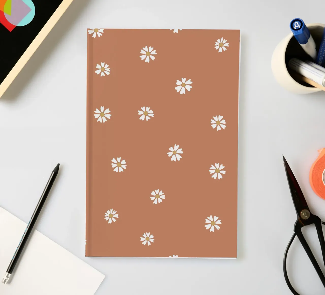 Daisies rust notebook by AleksandraAnna