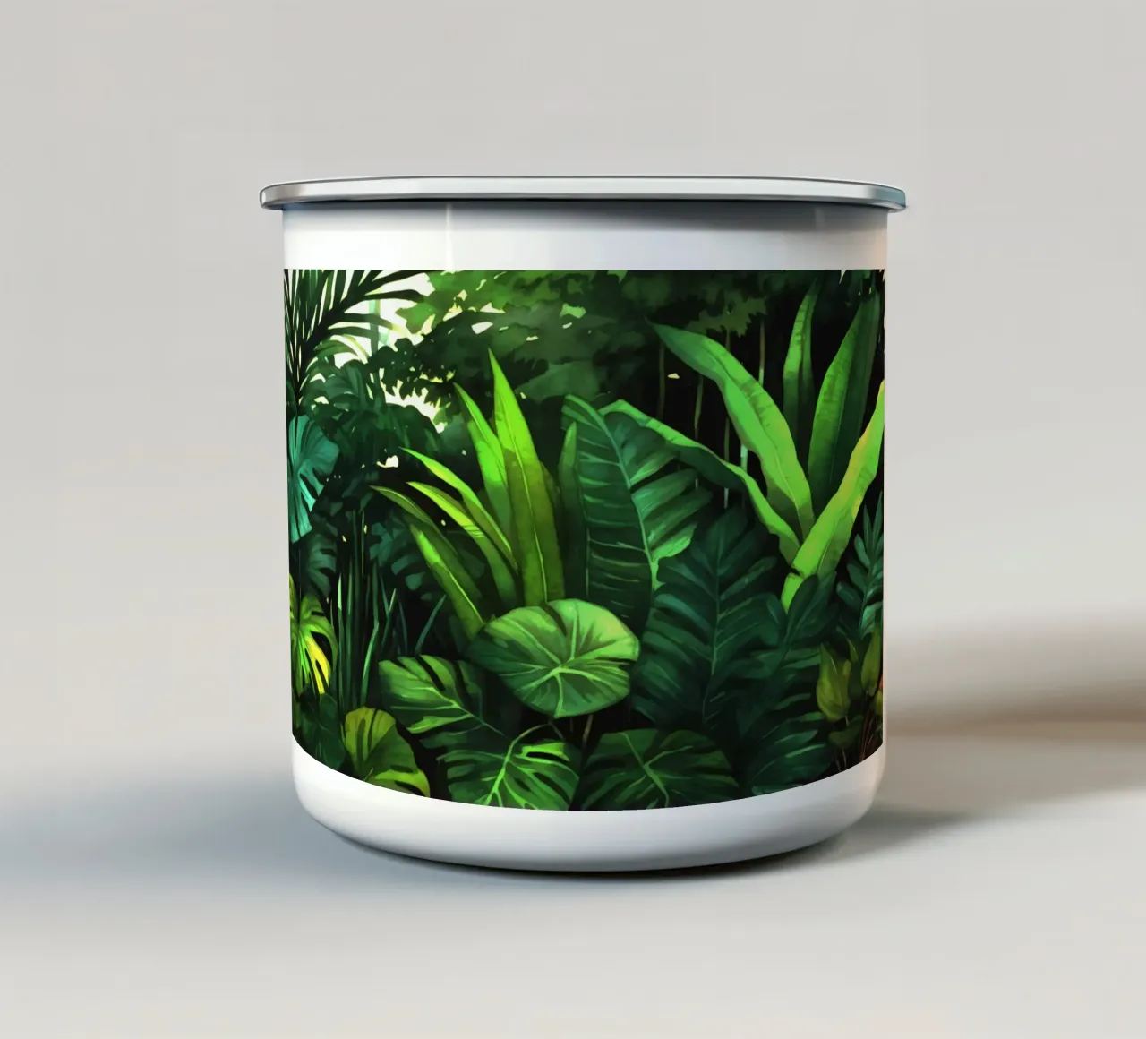 Paesaggio della giungla tropicale tazza in smalto da Modern Muse