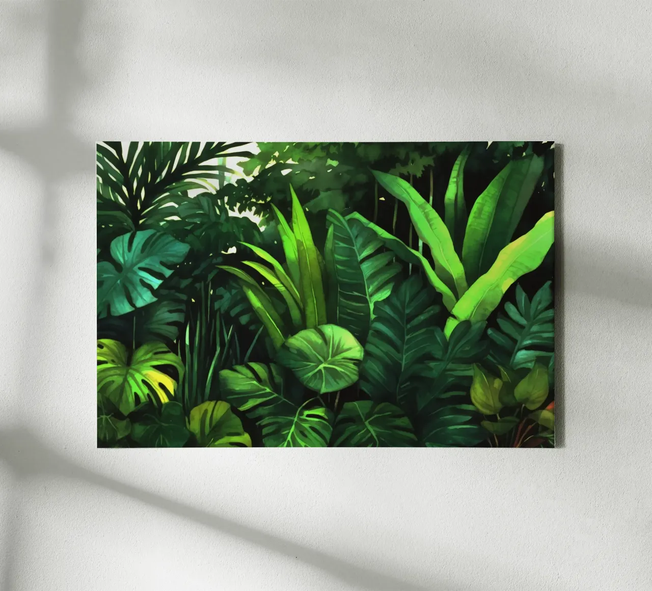 Paesaggio della giungla tropicale tela con Cornice a cassetta da Modern Muse