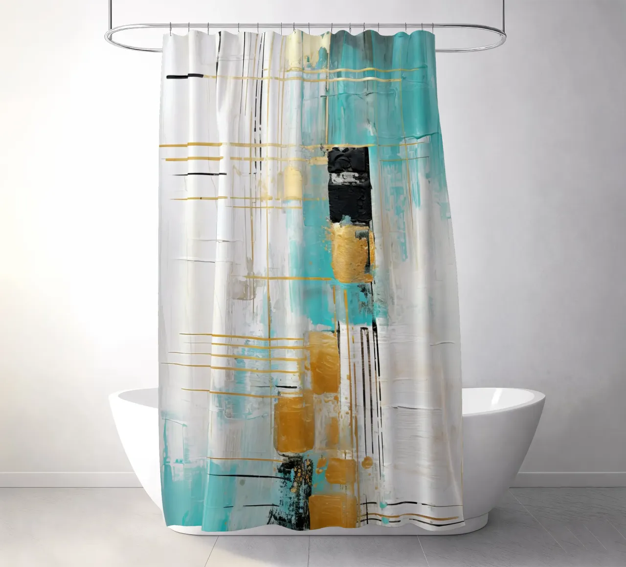ART ABSTRACTUEL Choix de vie rideau de douche de Melanie Viola