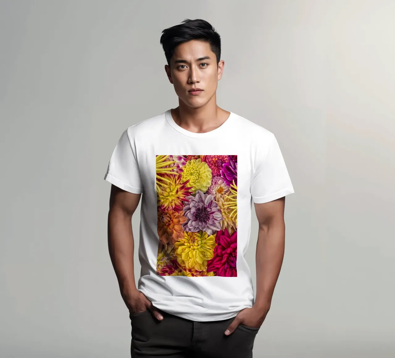 Bellissime dalie in piena fioritura t-shirt da Curious Collections by Marielle Leenders
