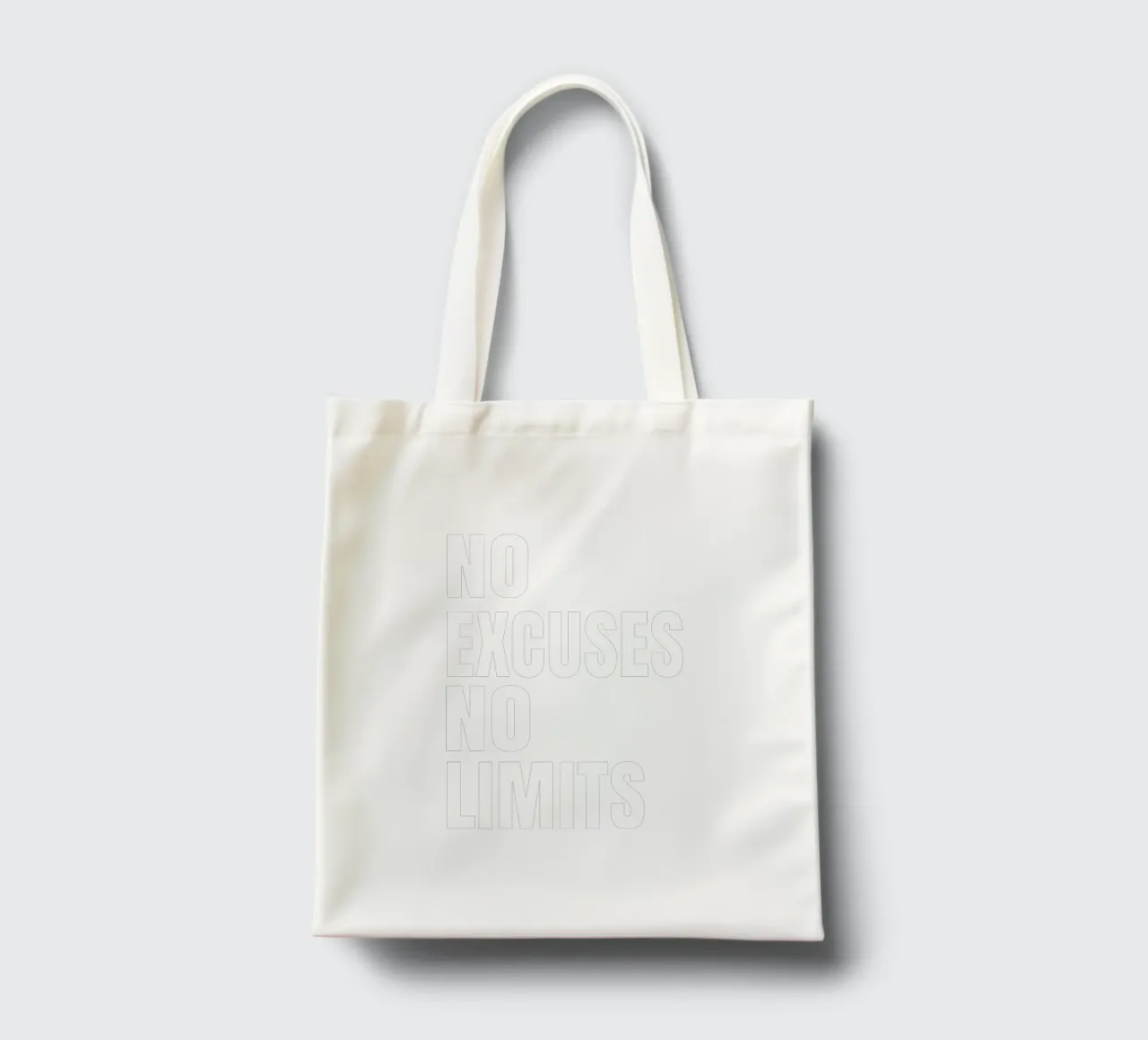 No excuses no limits borsa in juta da happieeagle