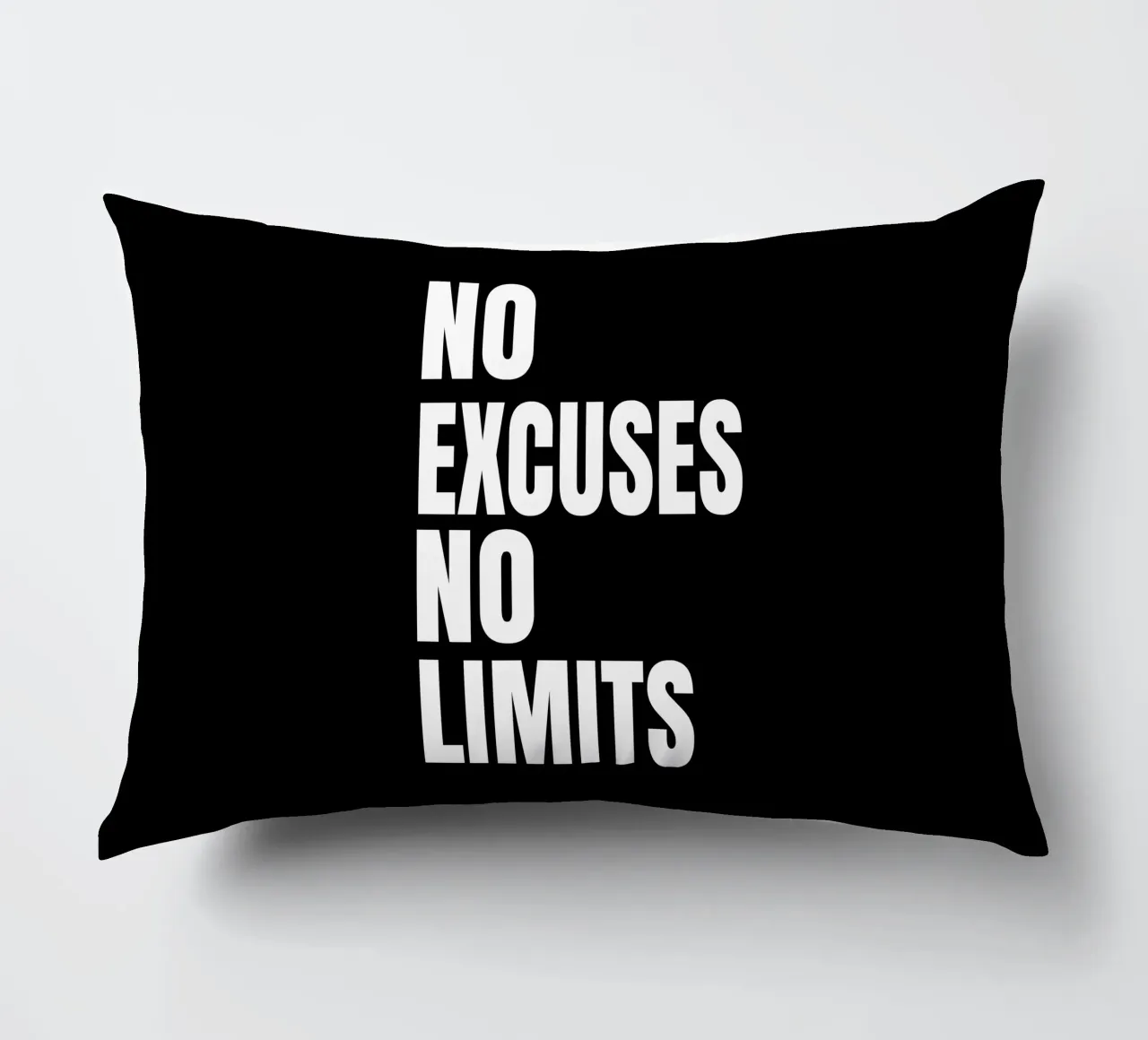 No excuses no limits cuscino da happieeagle
