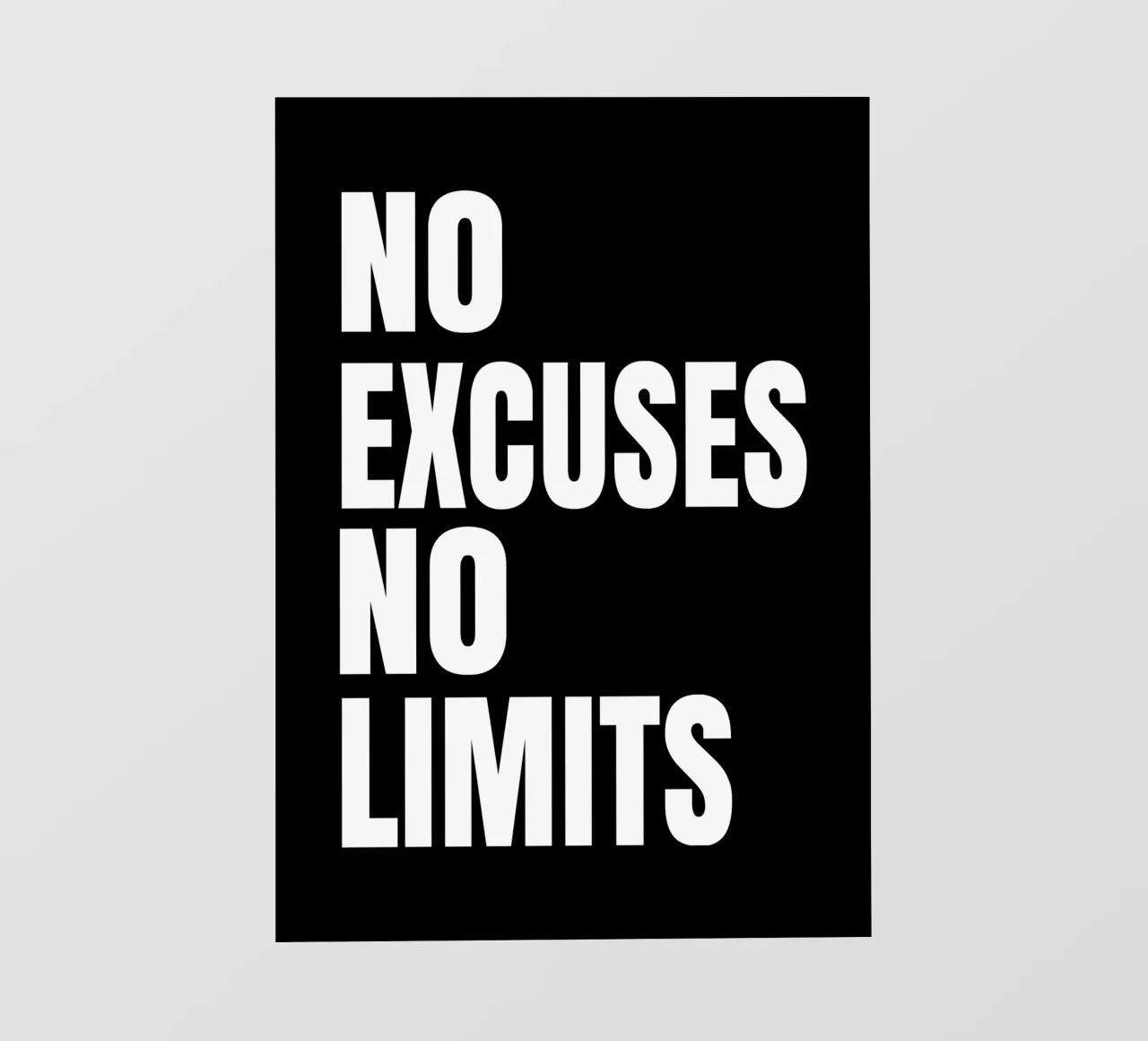 No excuses no limits telo in pvc da happieeagle