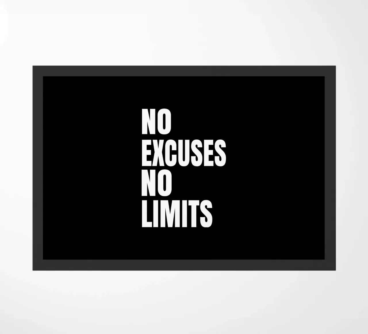 No excuses no limits paillasson de happieeagle