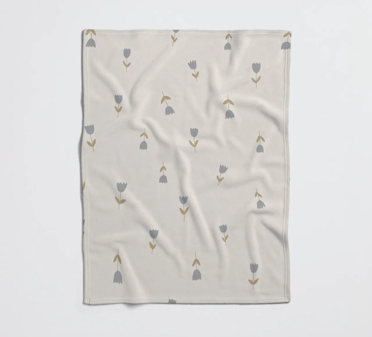 Tulips off-white Fleecedecke von AleksandraAnna