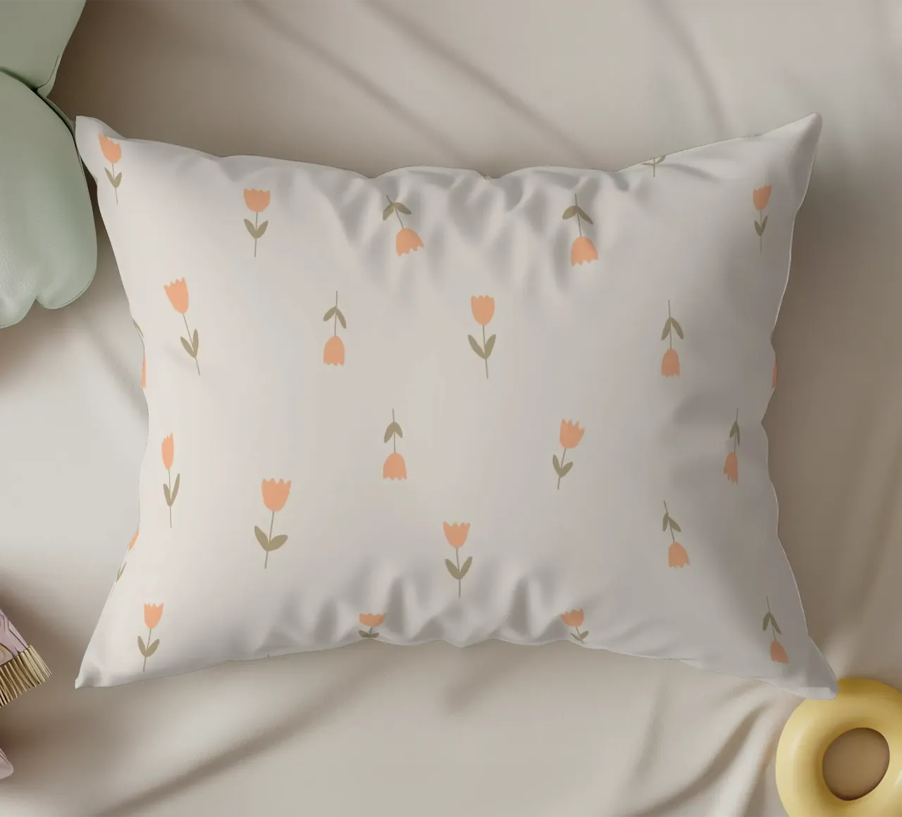 Tulips peach cuscino da AleksandraAnna