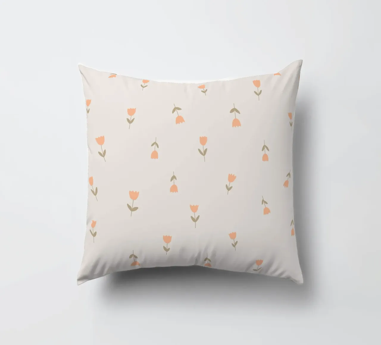 Tulips peach cuscino da AleksandraAnna
