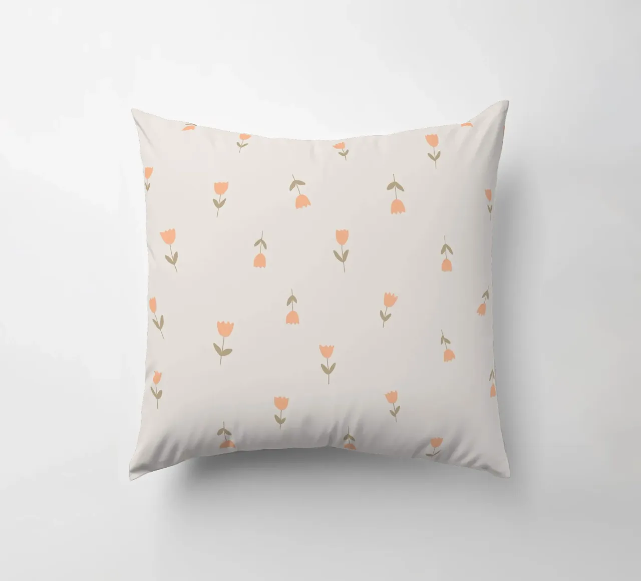 Tulips peach cuscino da AleksandraAnna