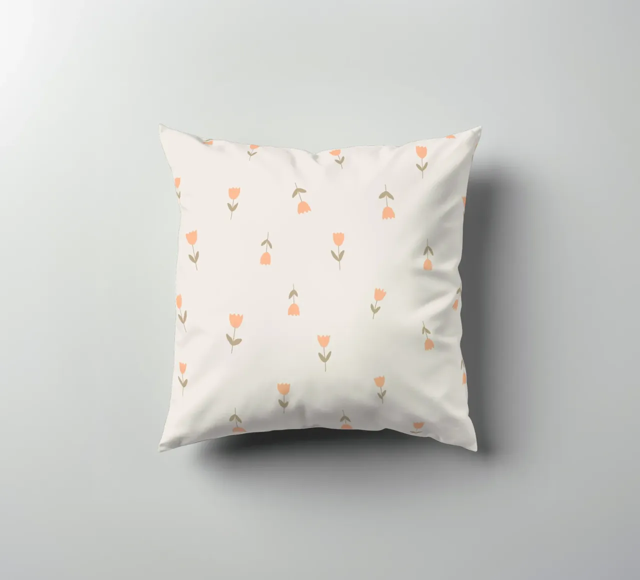 Tulips peach cuscino da AleksandraAnna