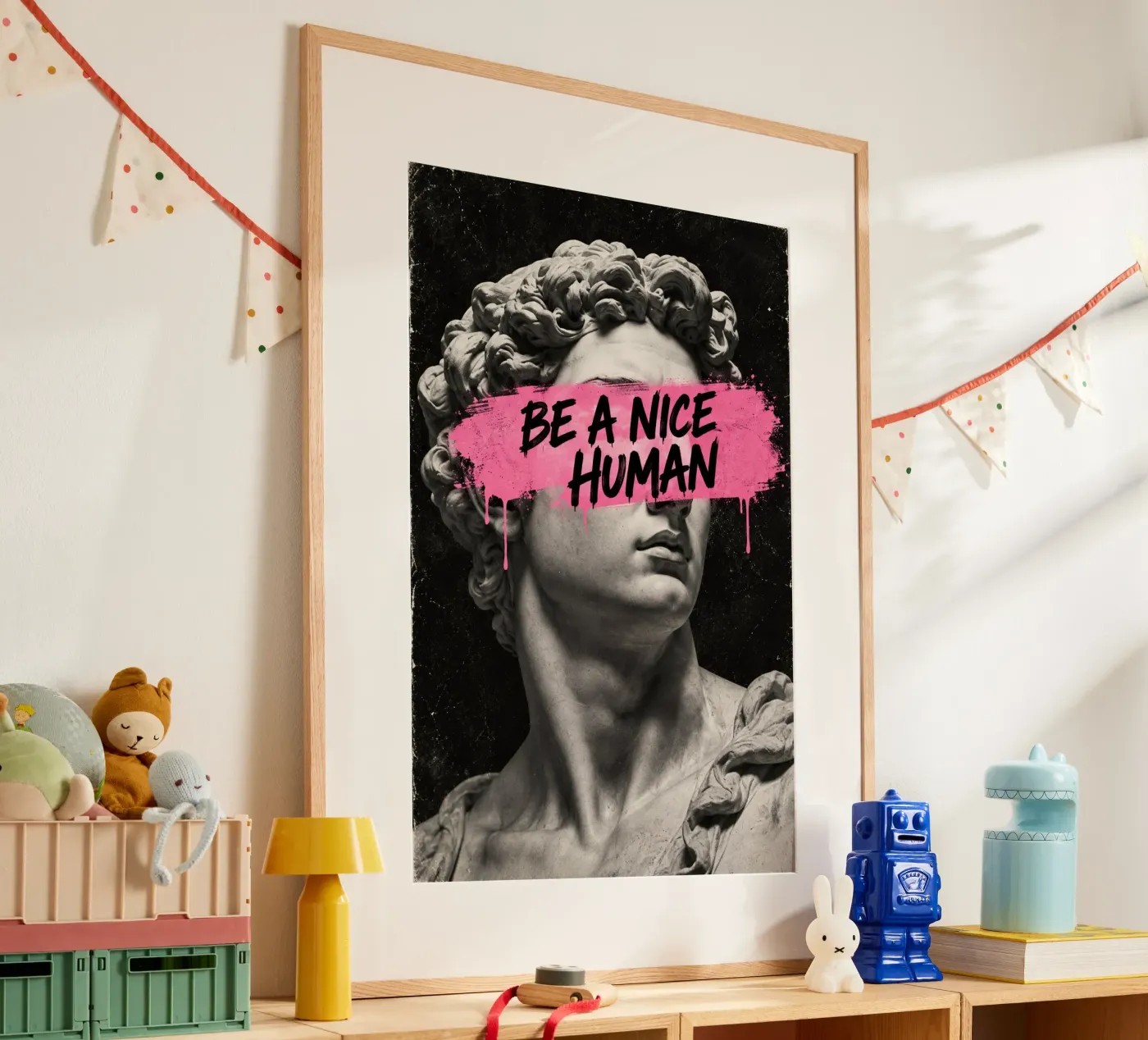 be a nice human poster da Statements