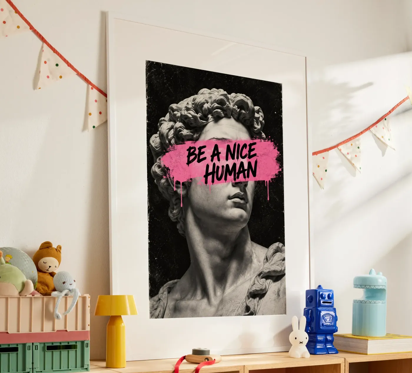 be a nice human poster da Statements