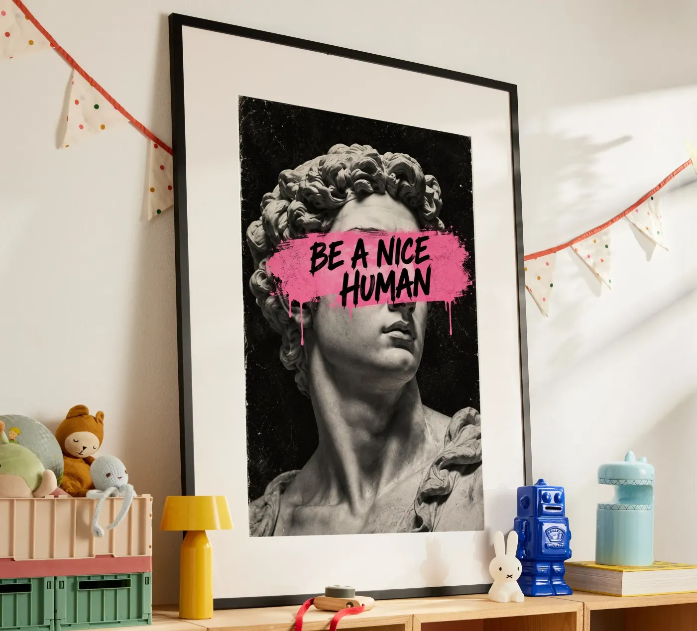 be a nice human poster da Statements