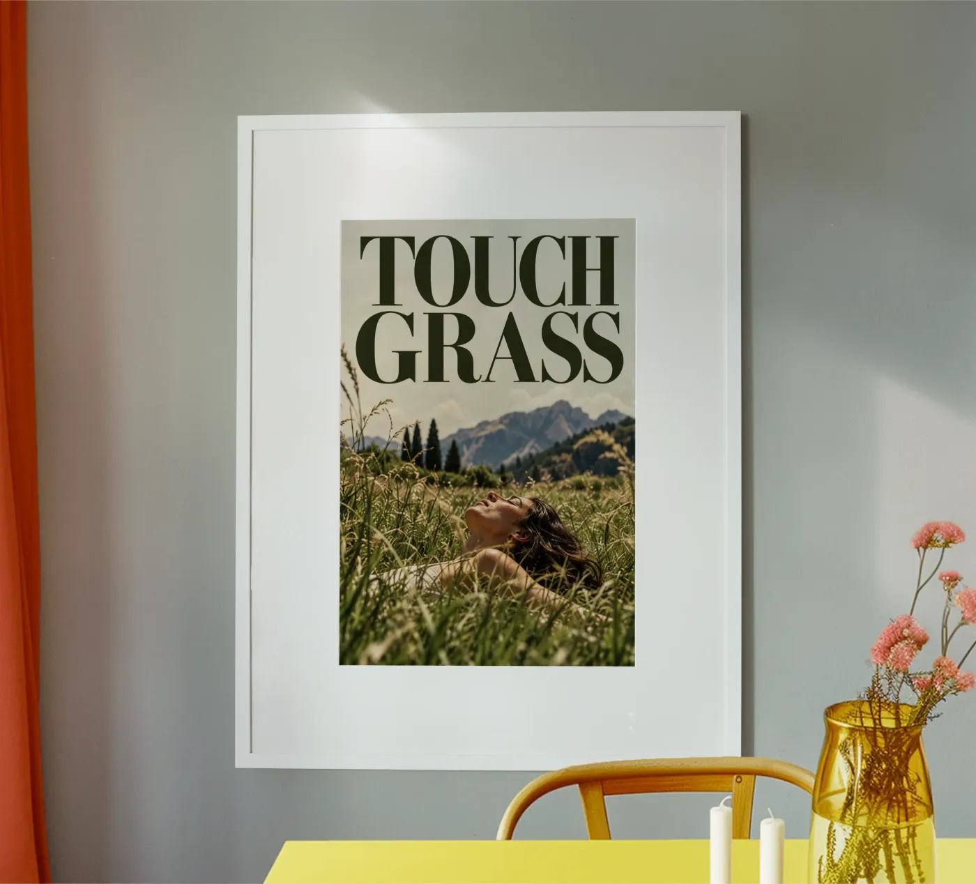 touch grass poster van Statements