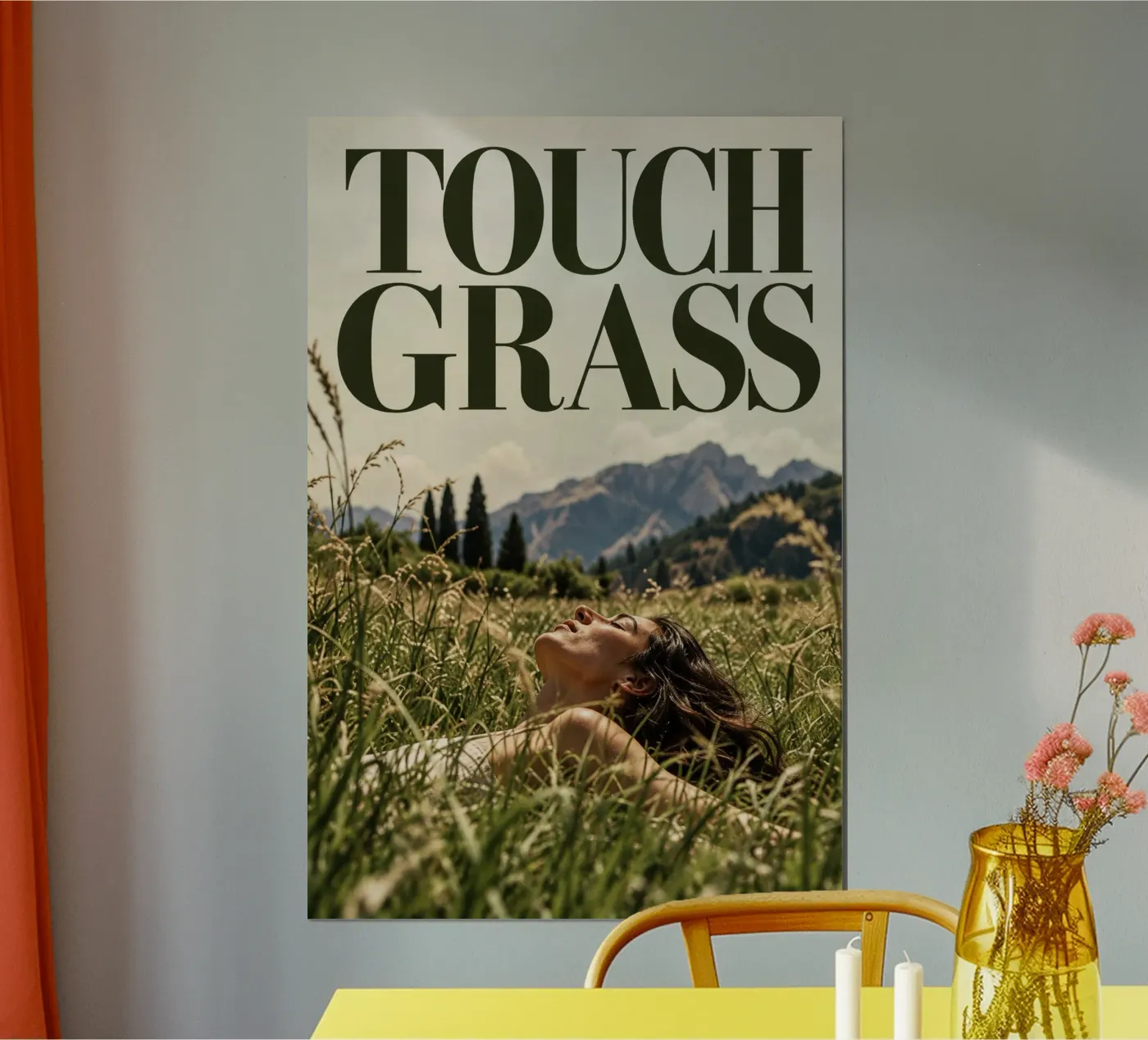 touch grass poster van Statements