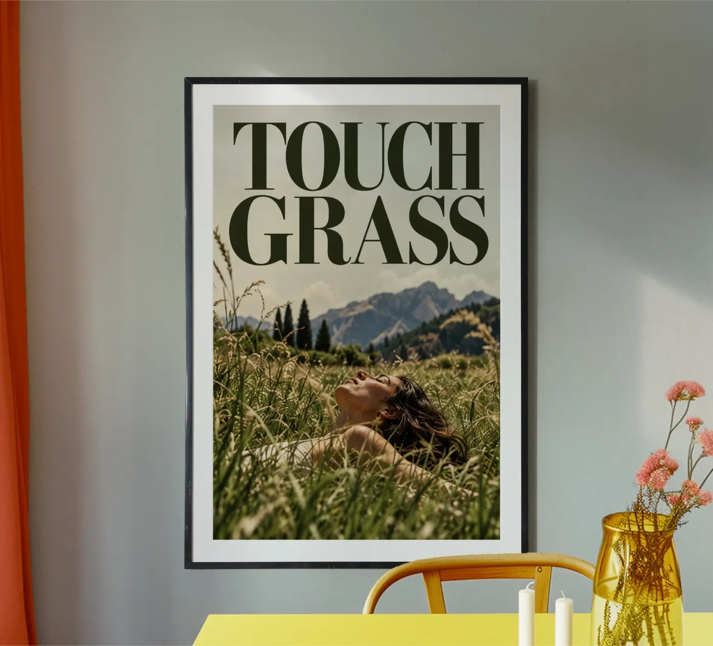 touch grass poster van Statements