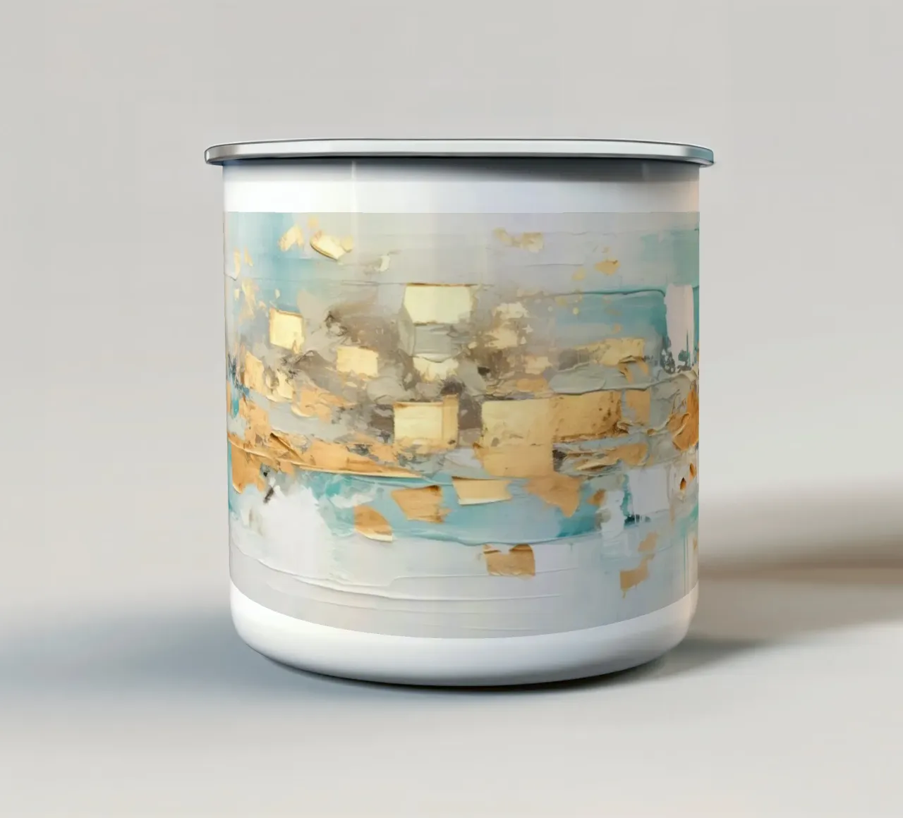 ABSTRAKTE KUNST Goldexplosion tazza in smalto da Melanie Viola