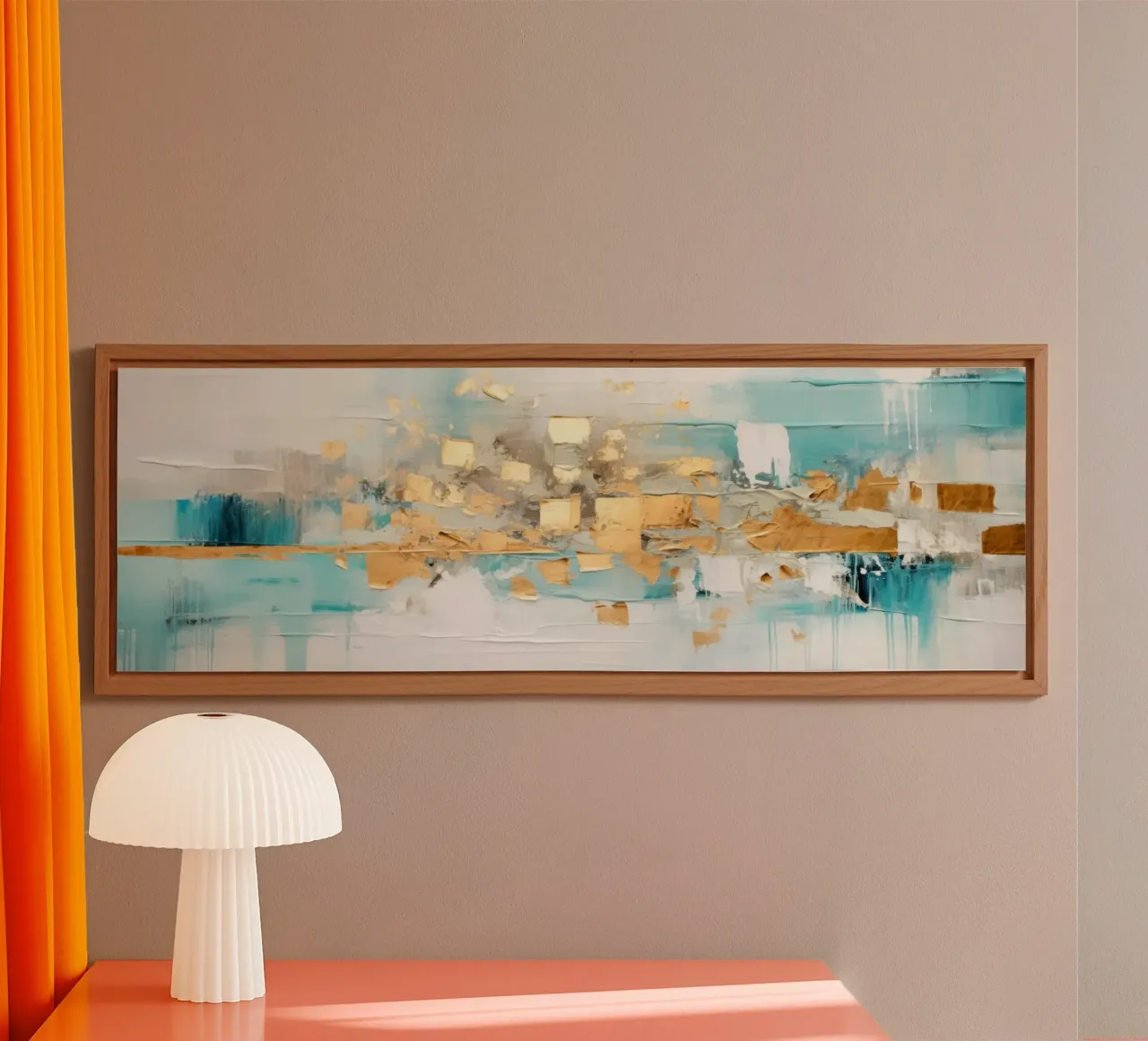 ABSTRAKTE KUNST Goldexplosion alluminio dibond da Melanie Viola