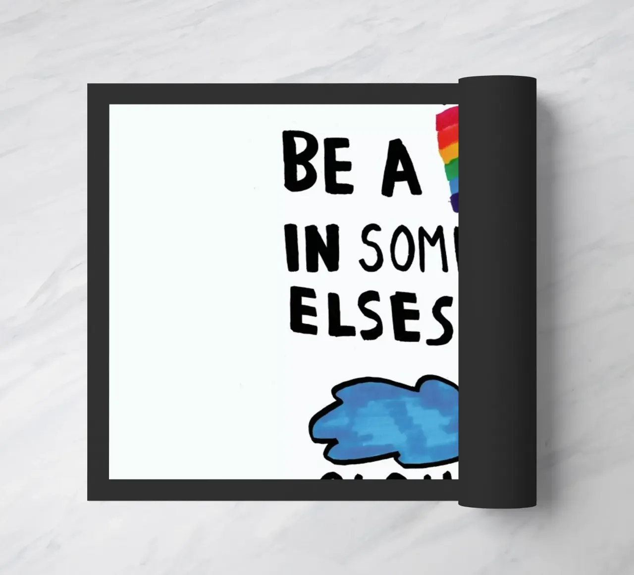 Be A Rainbow doormat by Vasare Nar