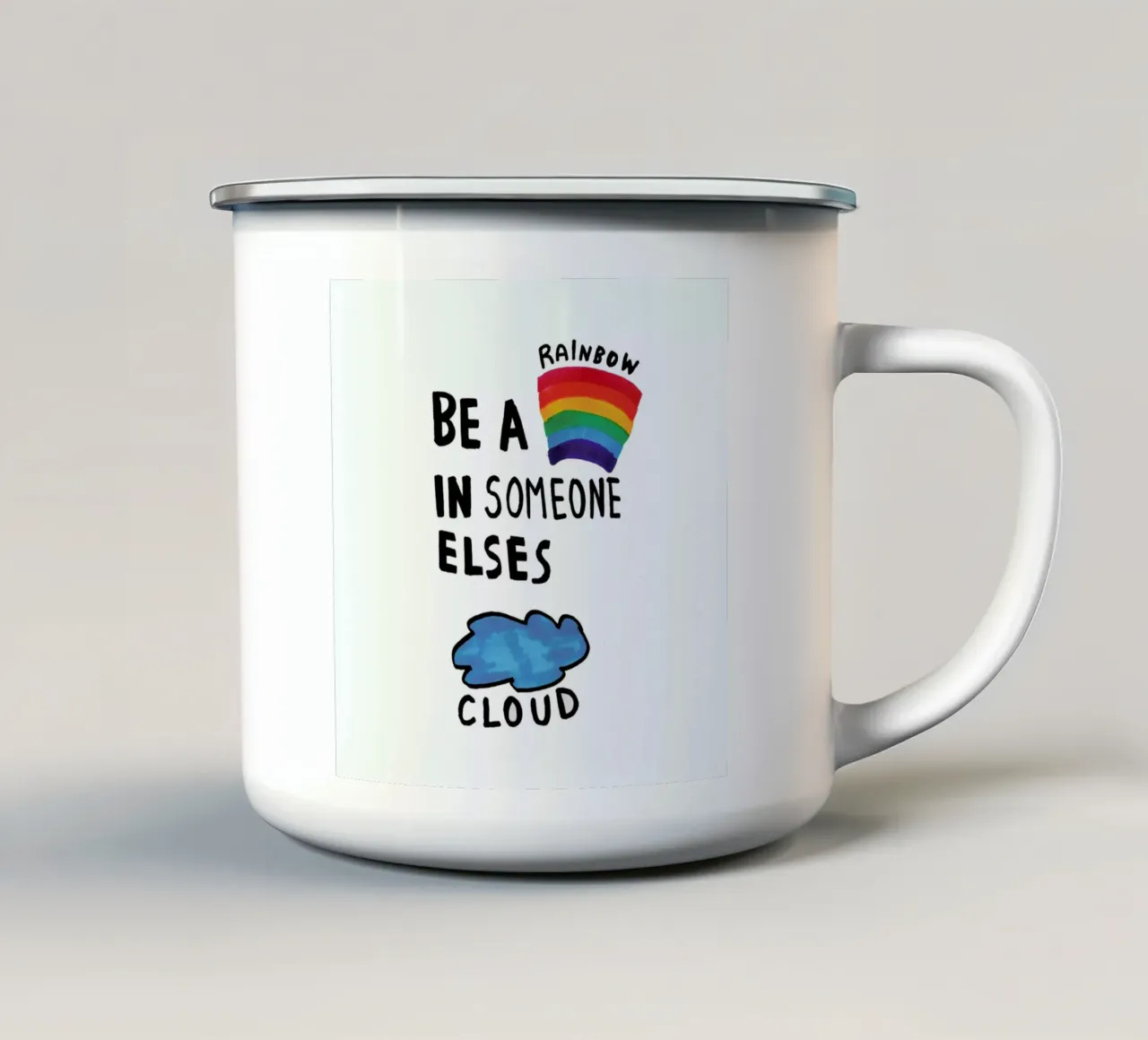 Be A Rainbow tazza in smalto da Vasare Nar