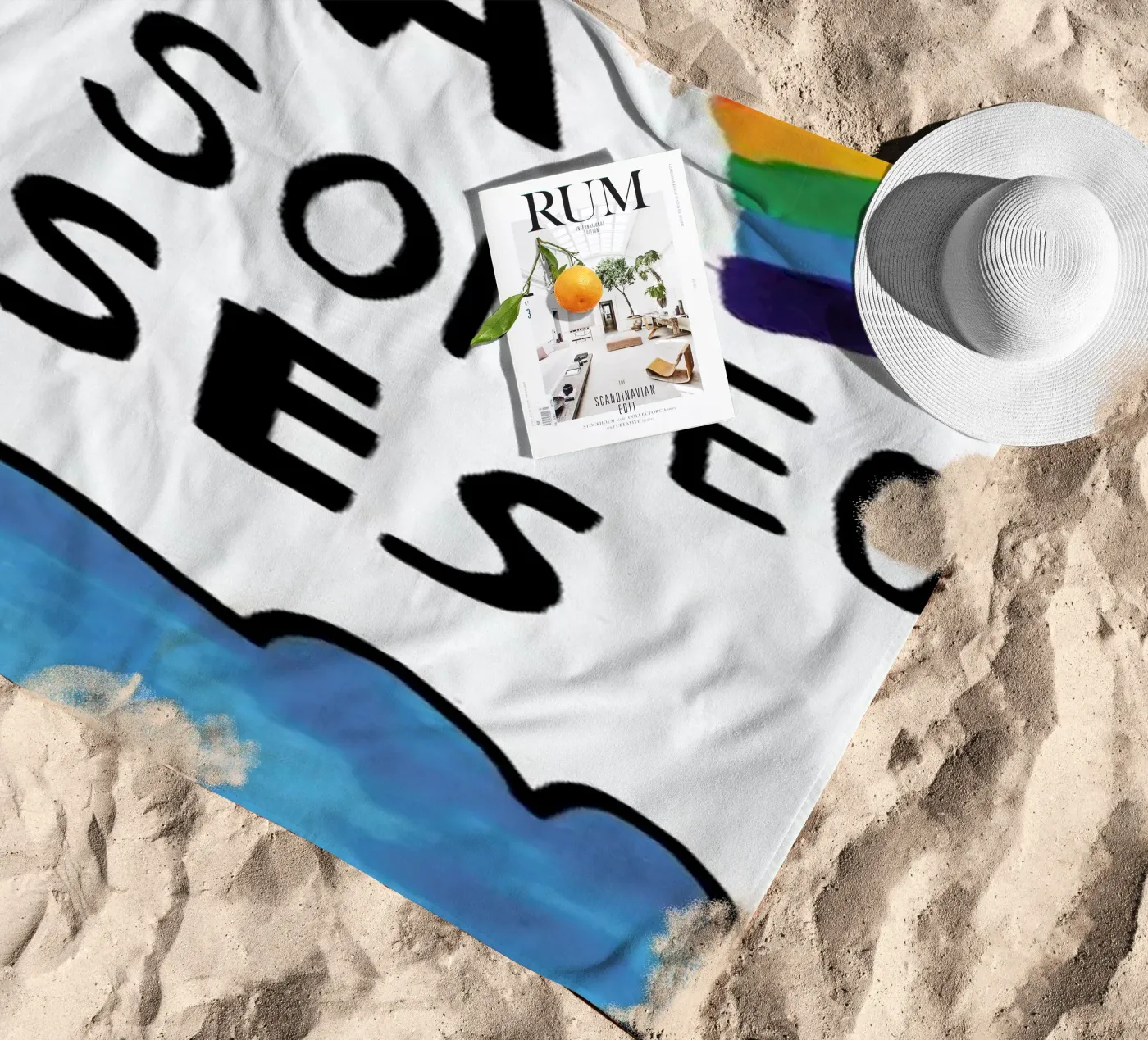 Be A Rainbow strandhanddoek van Vasare Nar