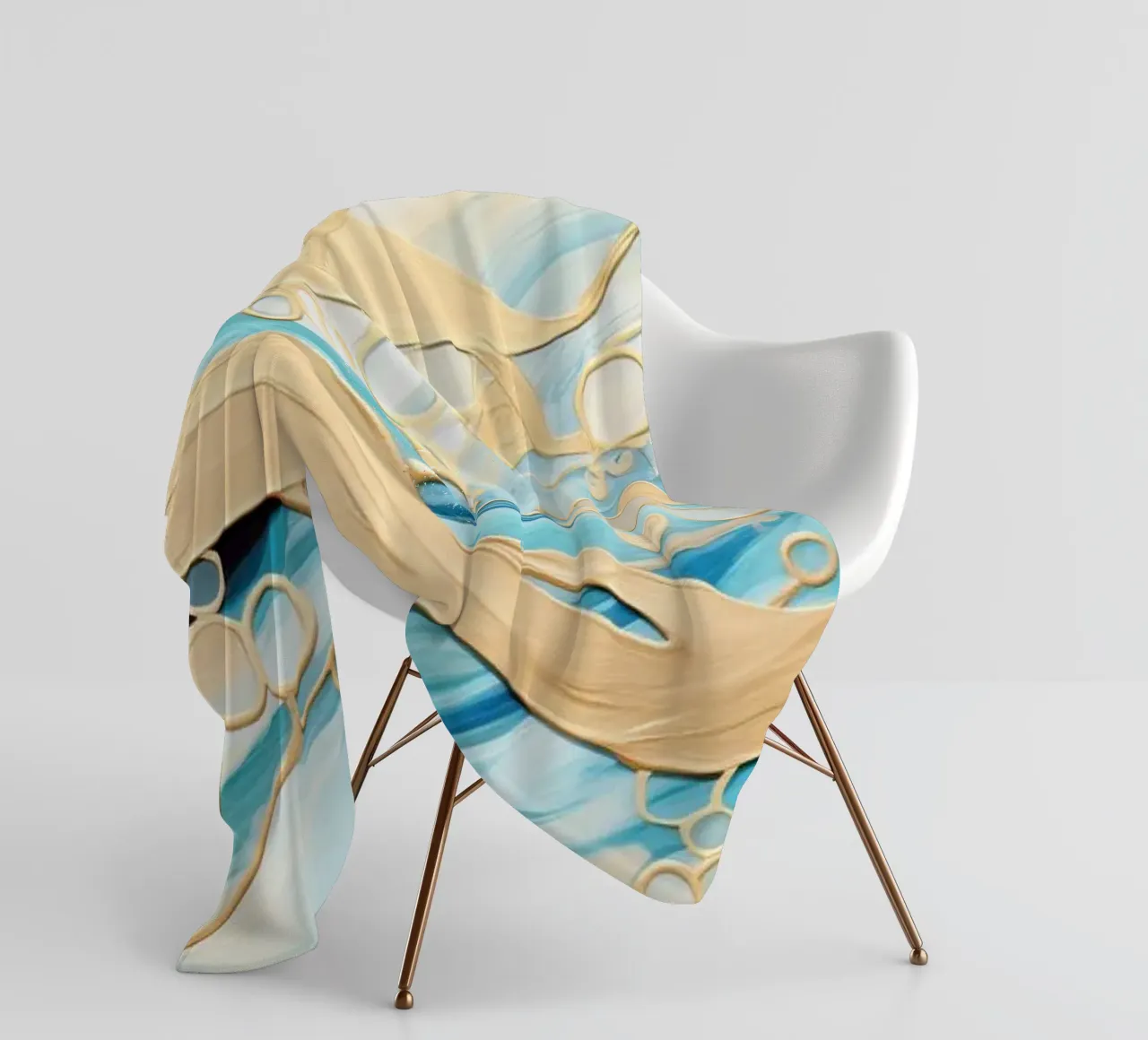 ABSTRACT ART Liquido dorato coperta in pile da Melanie Viola