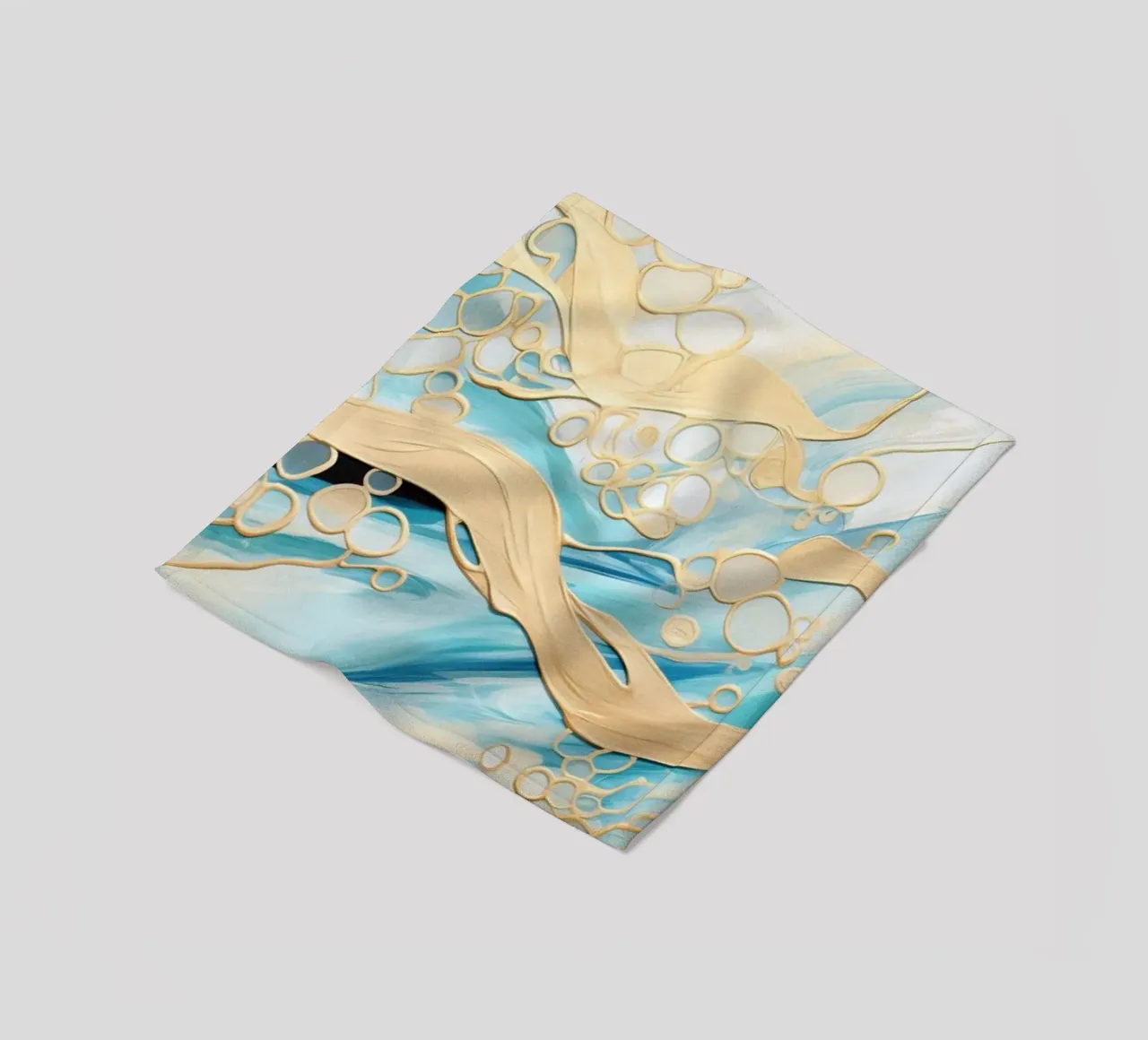 ABSTRACT ART Liquido dorato coperta in pile da Melanie Viola