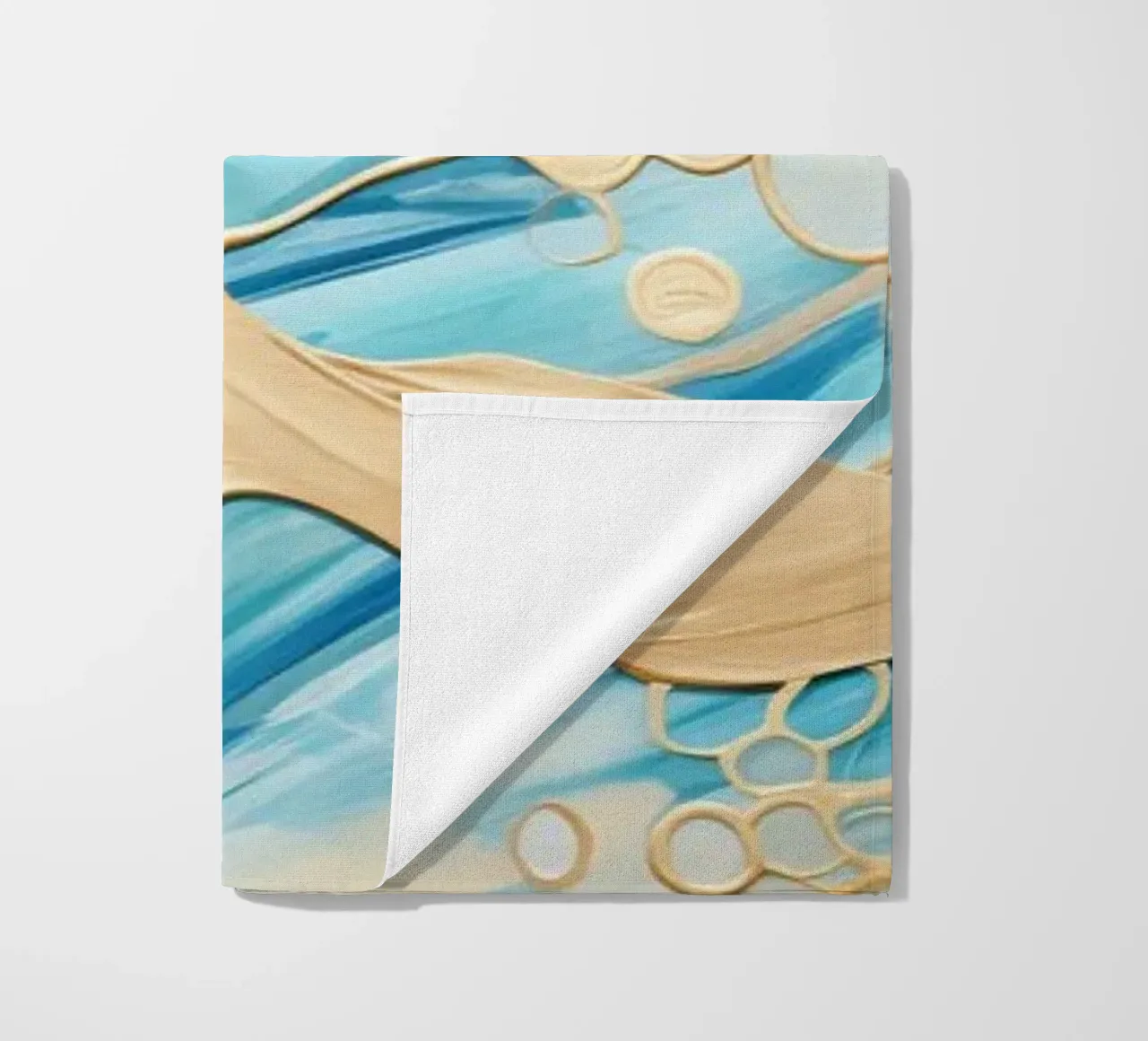 ABSTRACT ART Liquido dorato telo mare da Melanie Viola