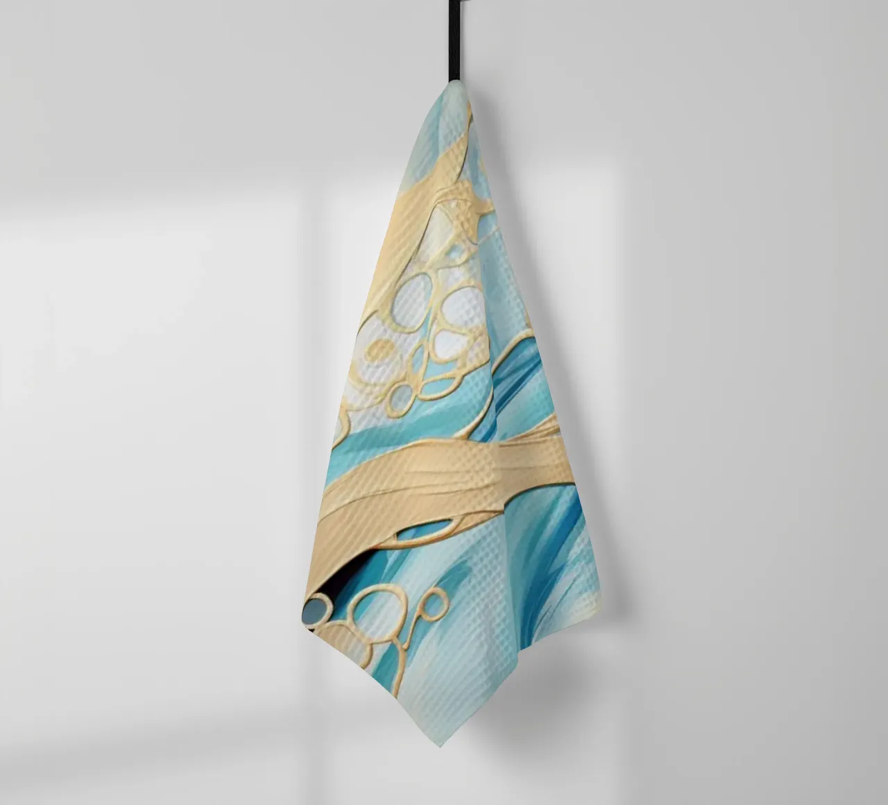 ART ABSTRACTUEL Liquide doré torchon de Melanie Viola