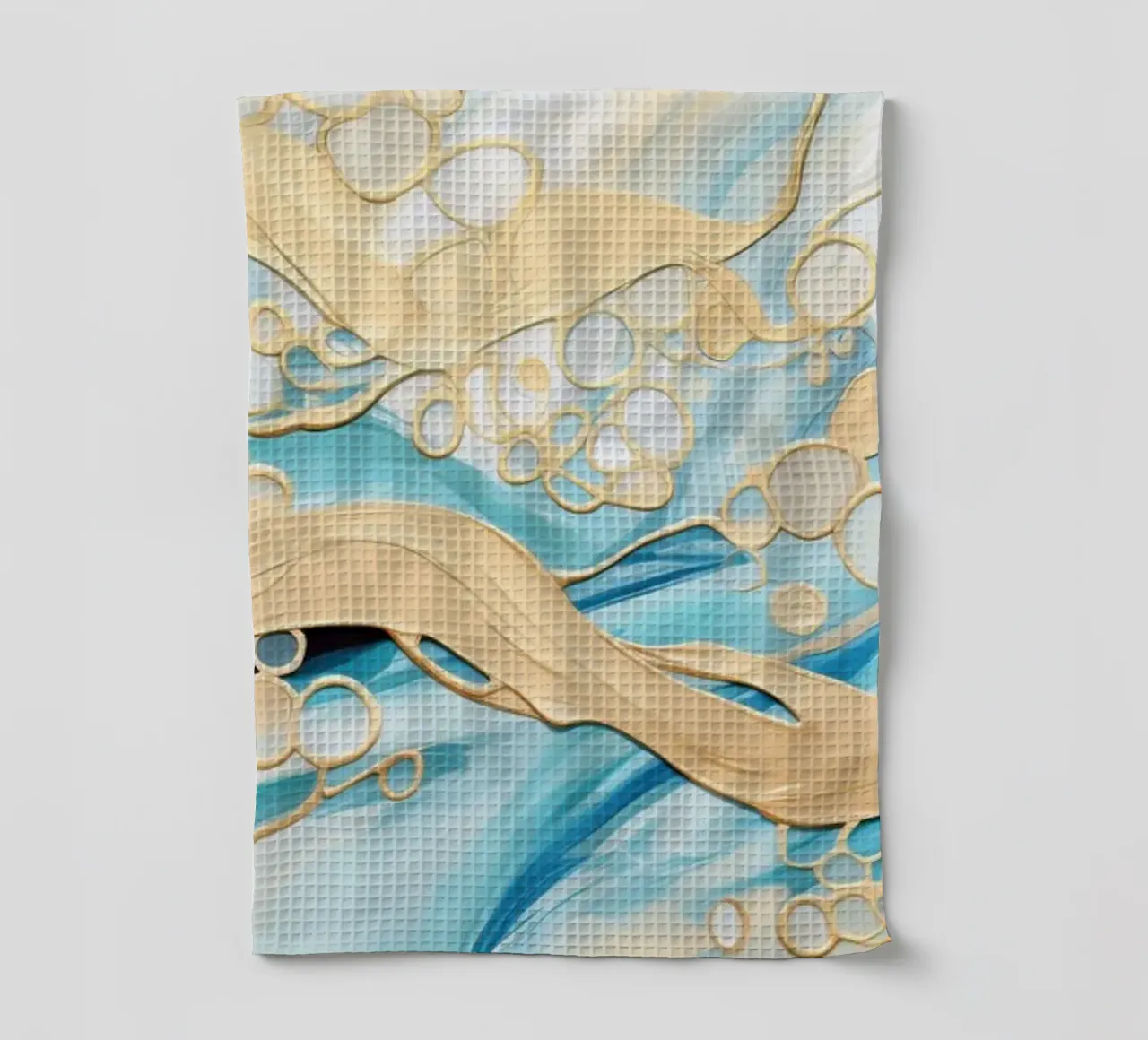 ART ABSTRACTUEL Liquide doré torchon de Melanie Viola