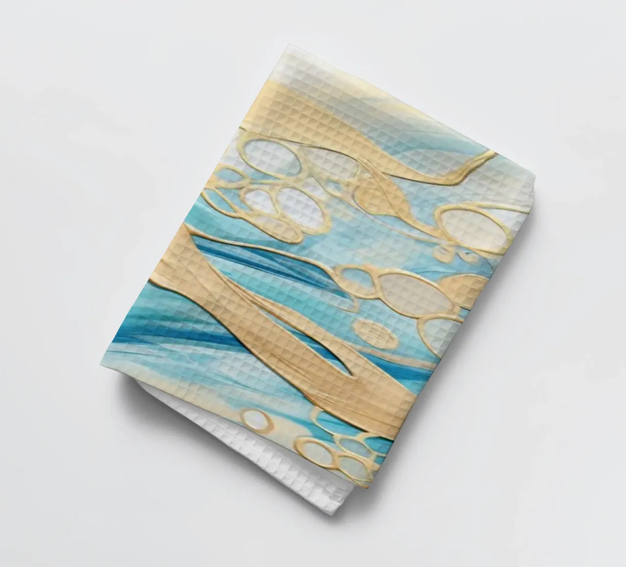 ART ABSTRACTUEL Liquide doré torchon de Melanie Viola
