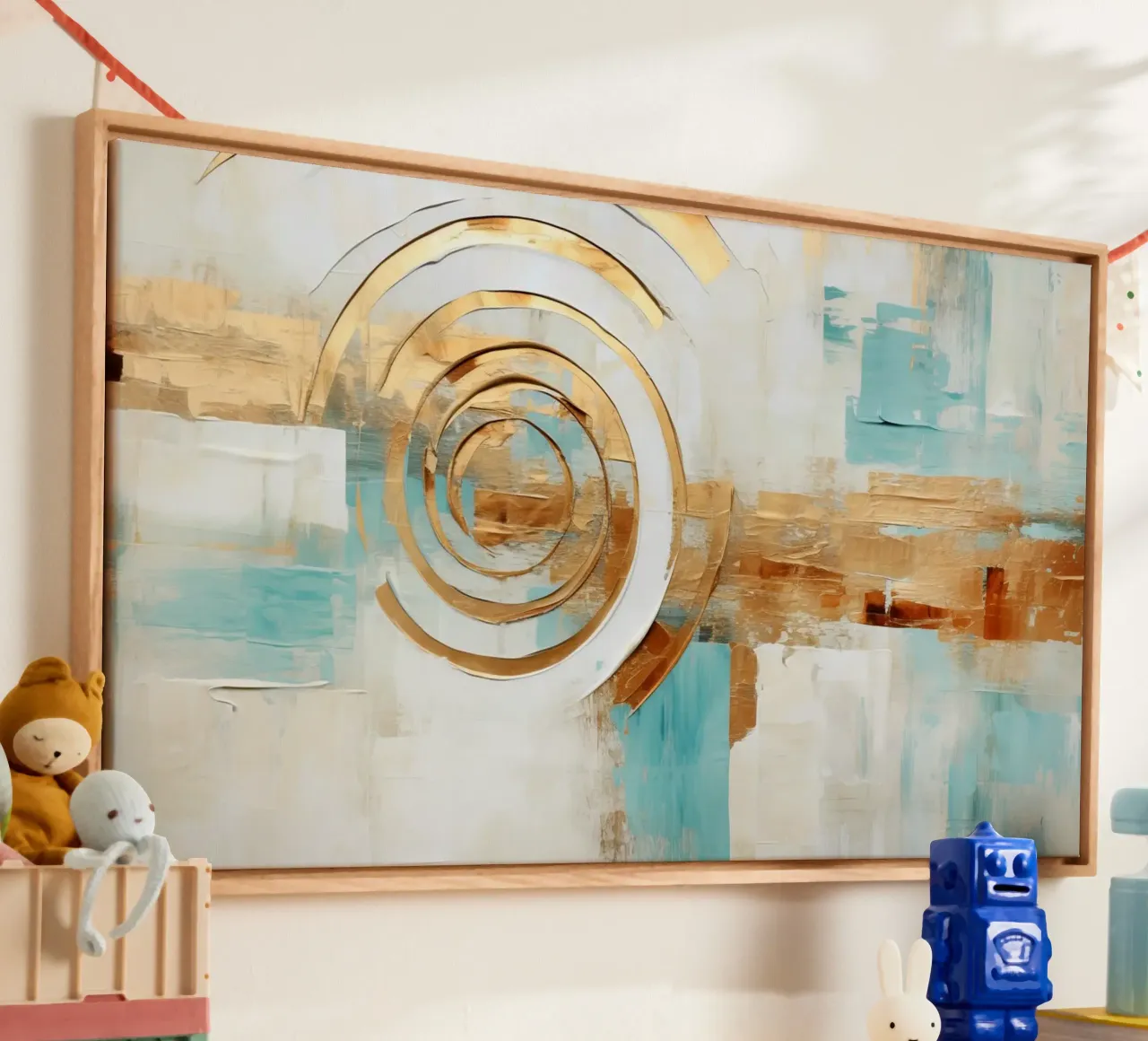 ABSTRACT ART Surreal horizon canvas with Floater frame by Melanie Viola