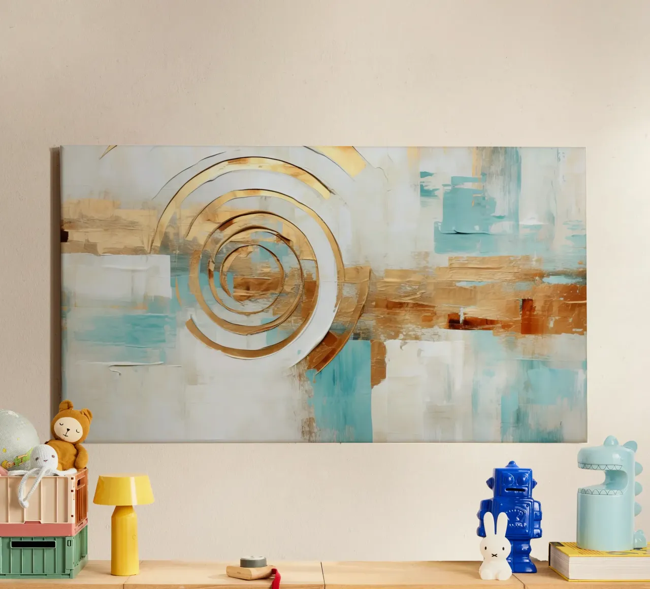 ABSTRACT ART Surreal horizon canvas with Floater frame by Melanie Viola