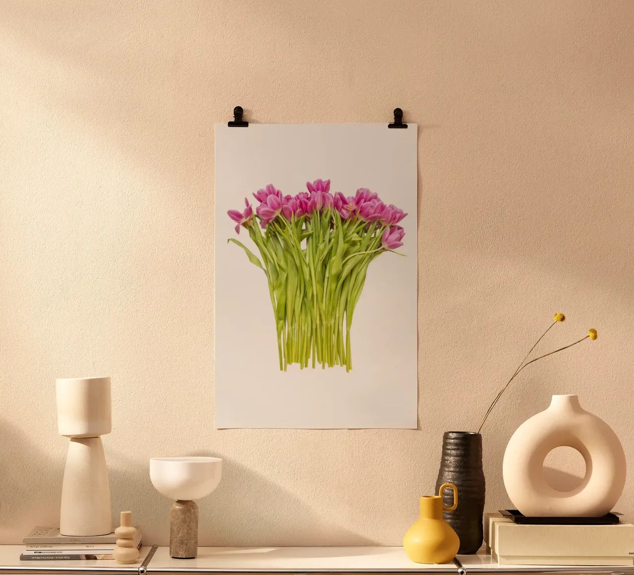 Un tocco di bellezza: Un bouquet di tulipani rosa carta hahnemühle da Curious Collections by Marielle Leenders