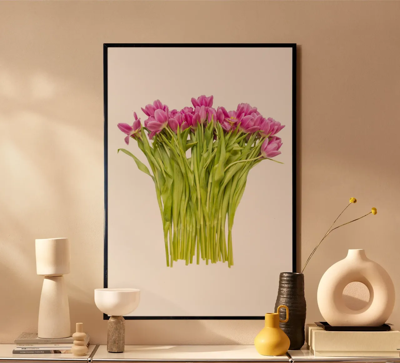Un tocco di bellezza: Un bouquet di tulipani rosa carta hahnemühle da Curious Collections by Marielle Leenders