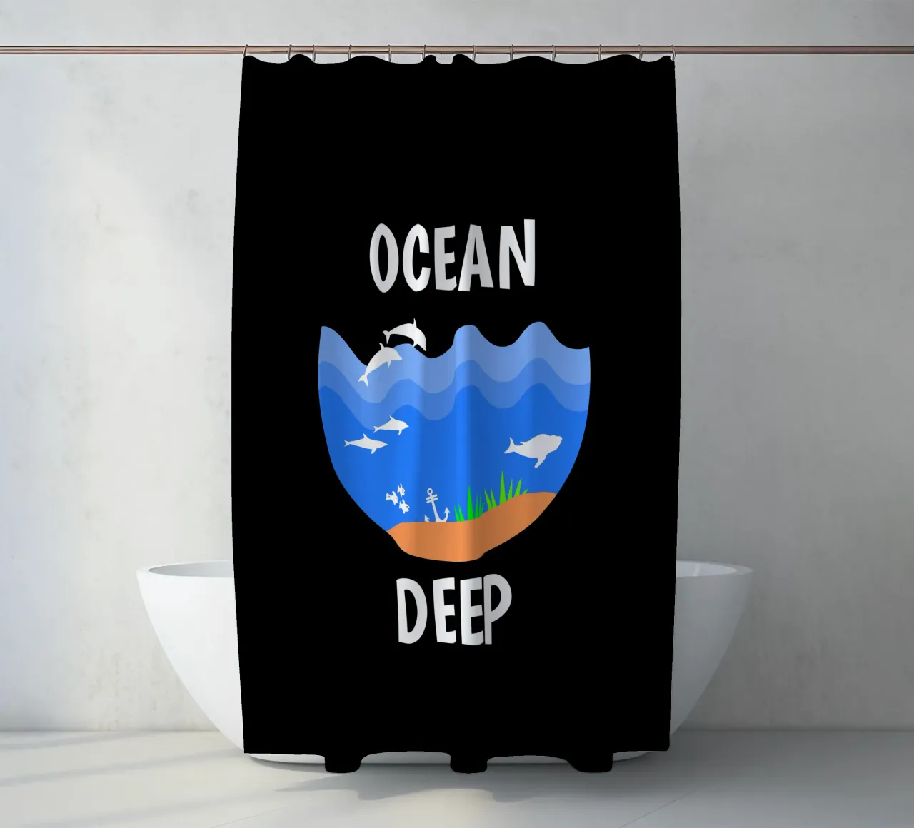 Ocean deep tenda da doccia da happieeagle