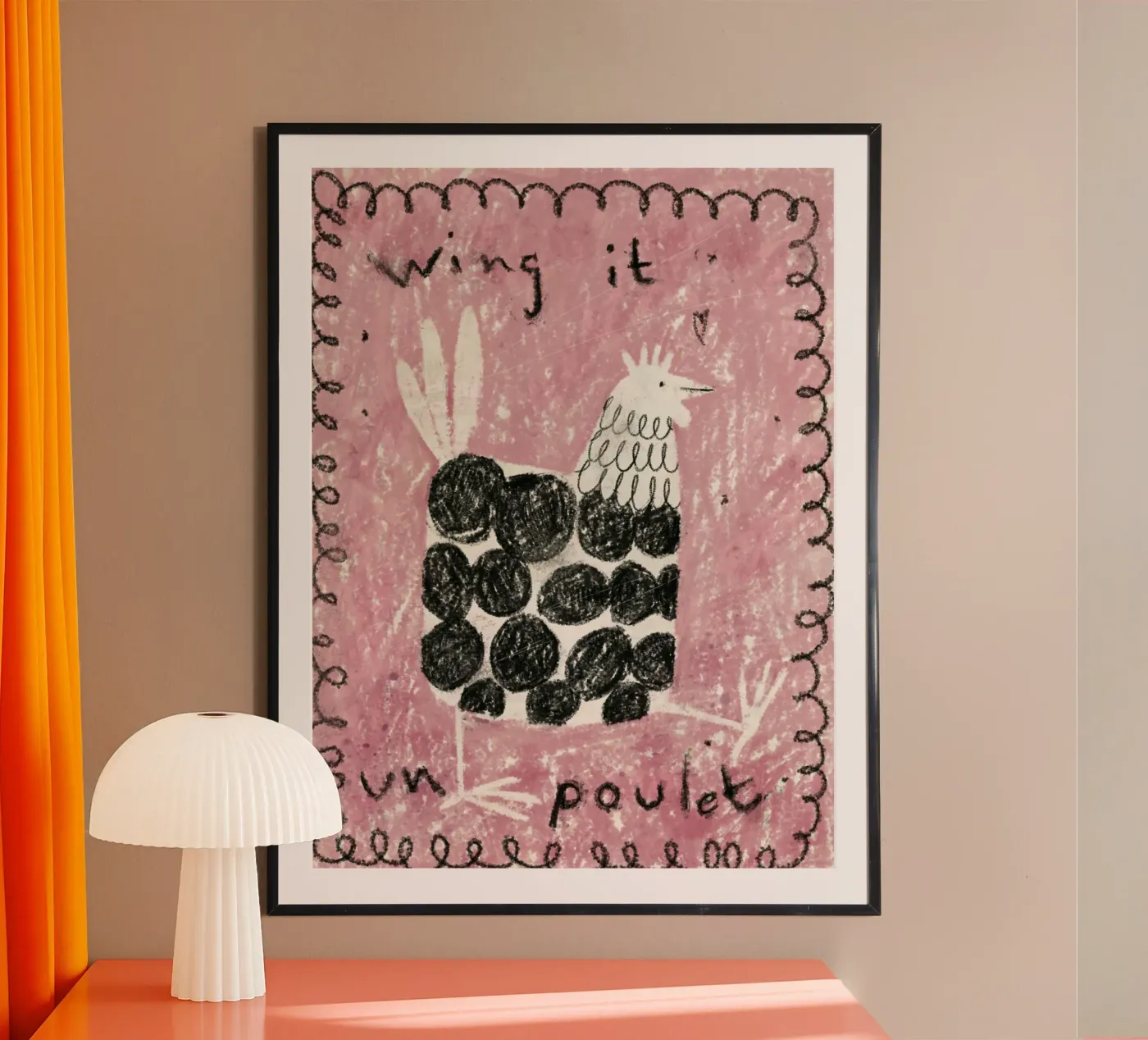 Pollo "Wing it" poster da annick