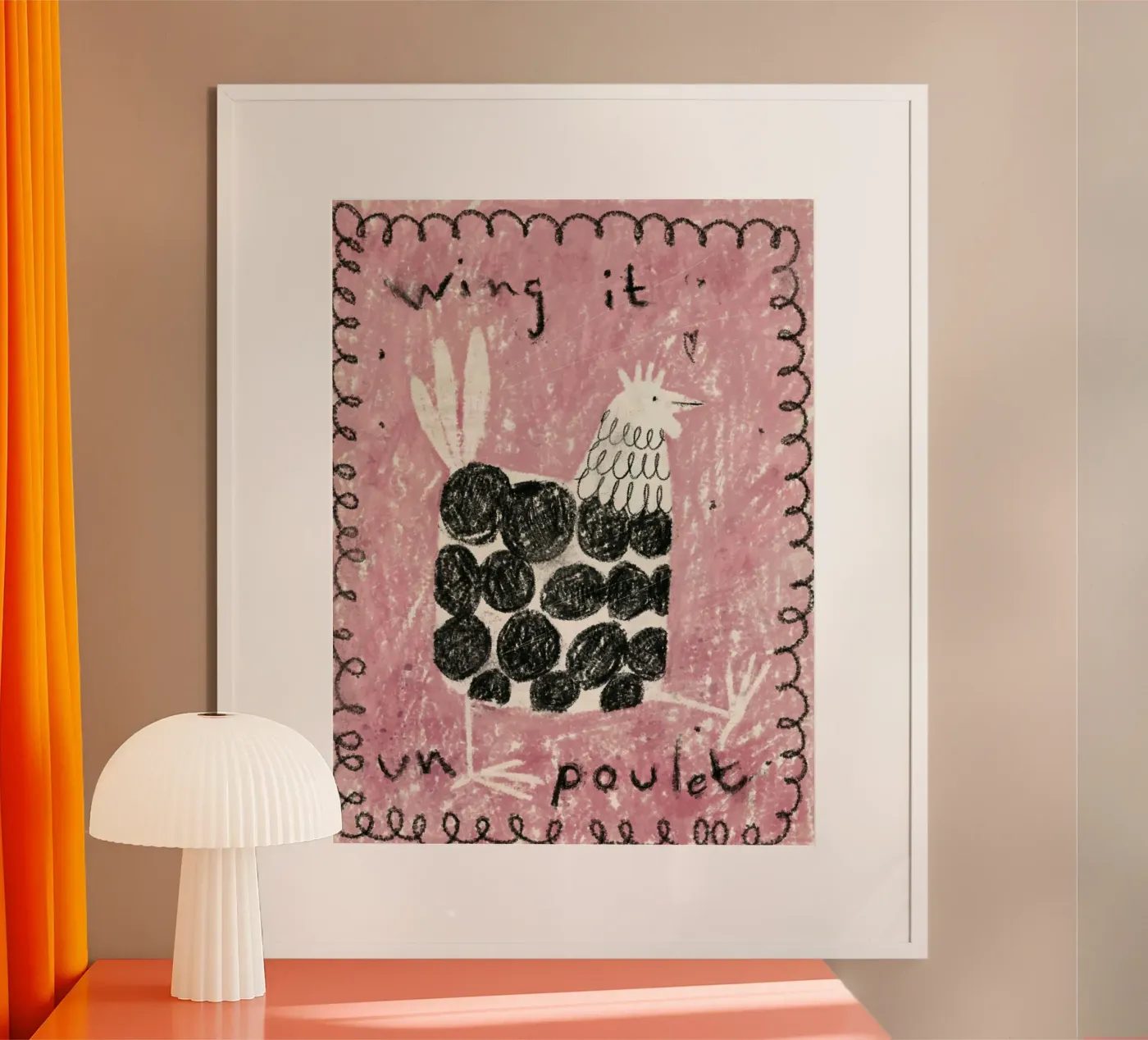 Pollo "Wing it" poster da annick