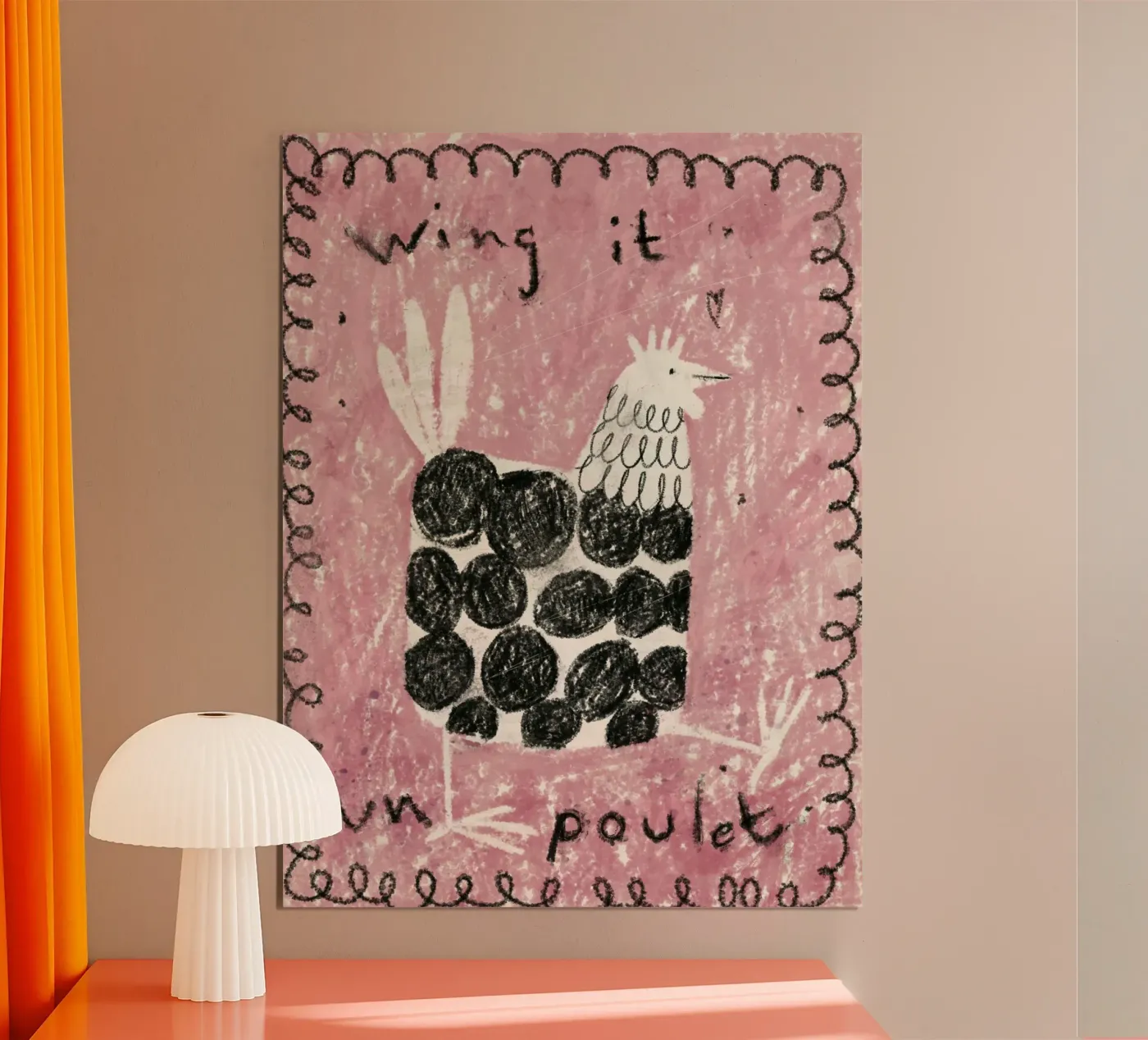 Pollo "Wing it" poster da annick