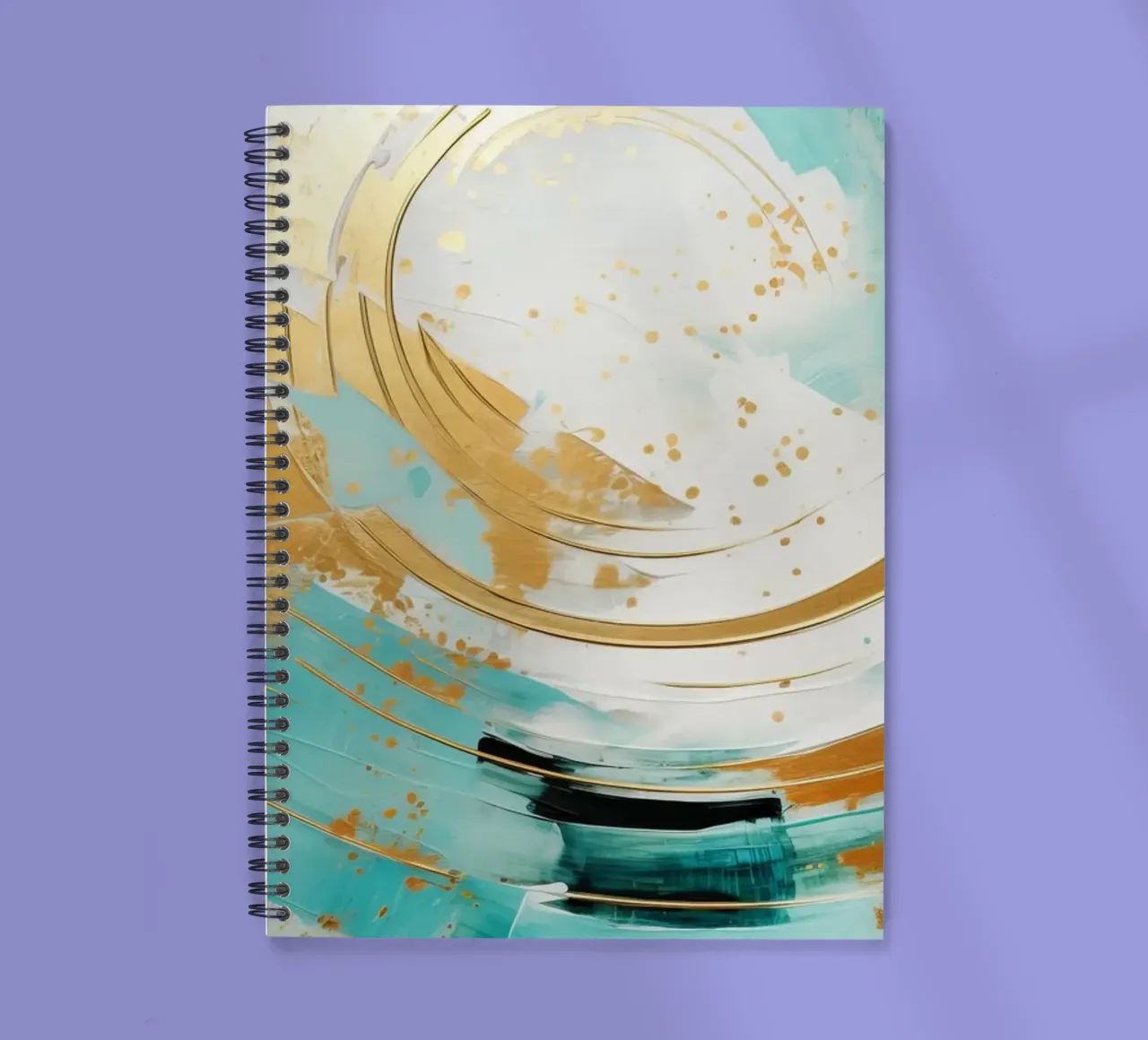 ABSTRACT ART Perfect wave spiral notebook by Melanie Viola