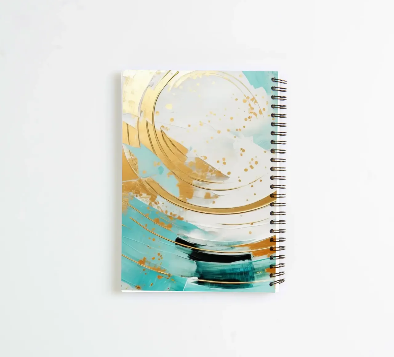 ABSTRACT ART Perfect wave spiral notebook by Melanie Viola