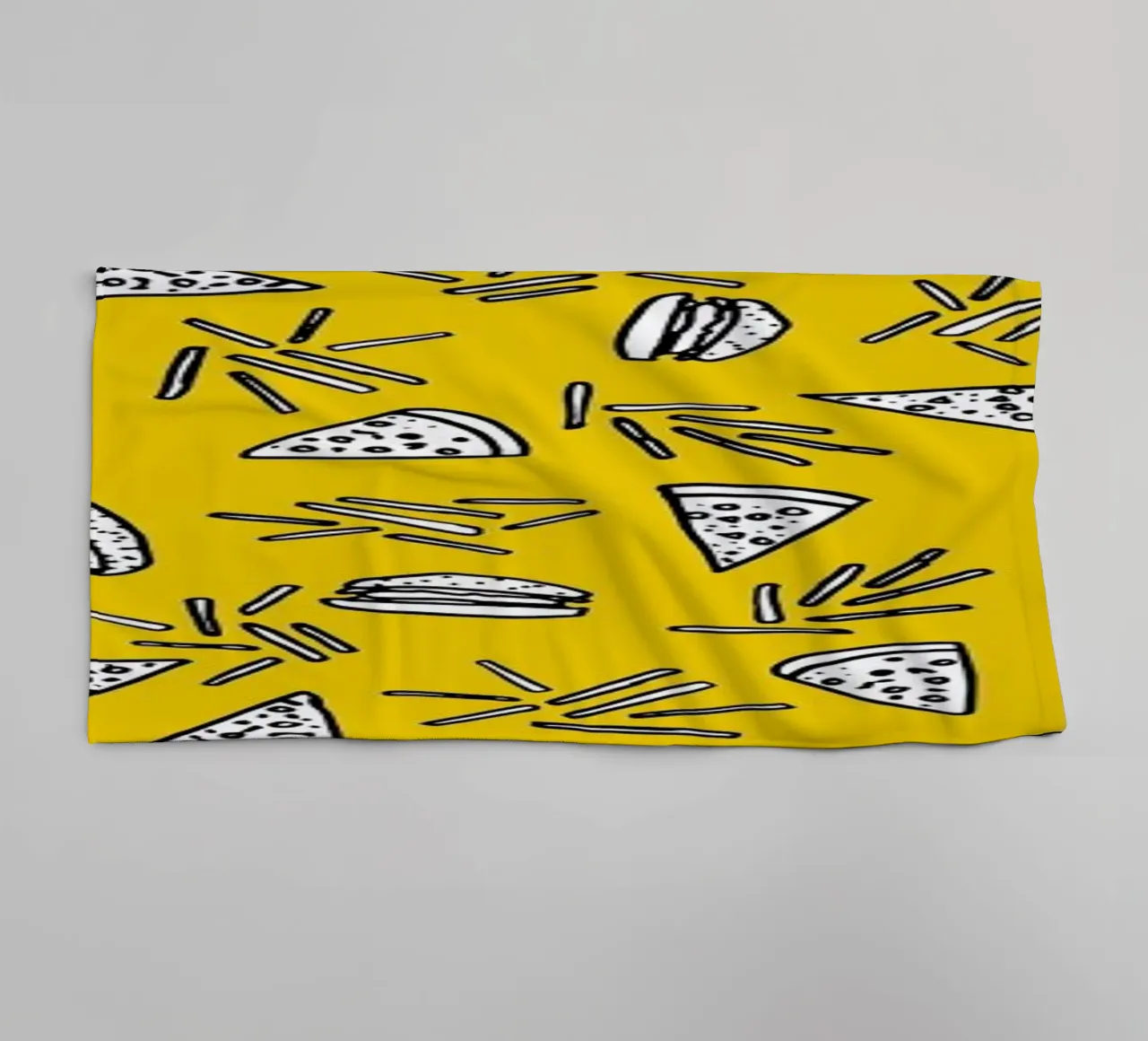 Burgers Pizza Fries And Cheese asciugamano da bagno da Vasare Nar