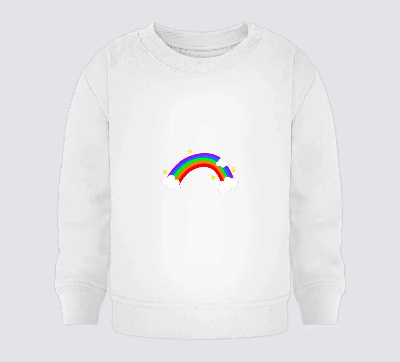 Rainbow with clouds and stars baby sweatshirt by happieeagle
