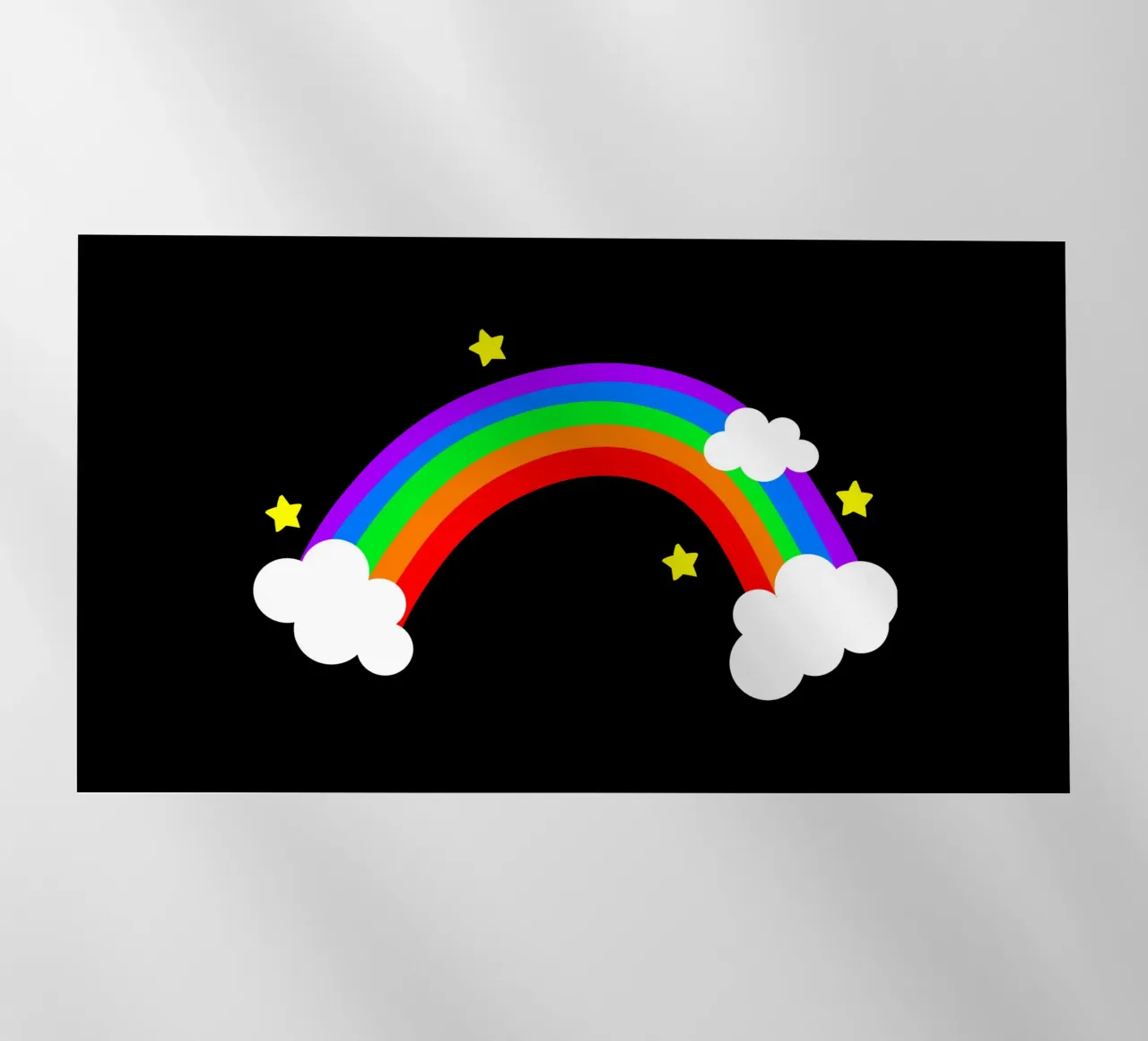 Rainbow with clouds and stars pellicola backlit da happieeagle