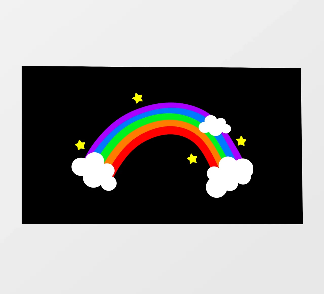 Rainbow with clouds and stars pellicola backlit da happieeagle