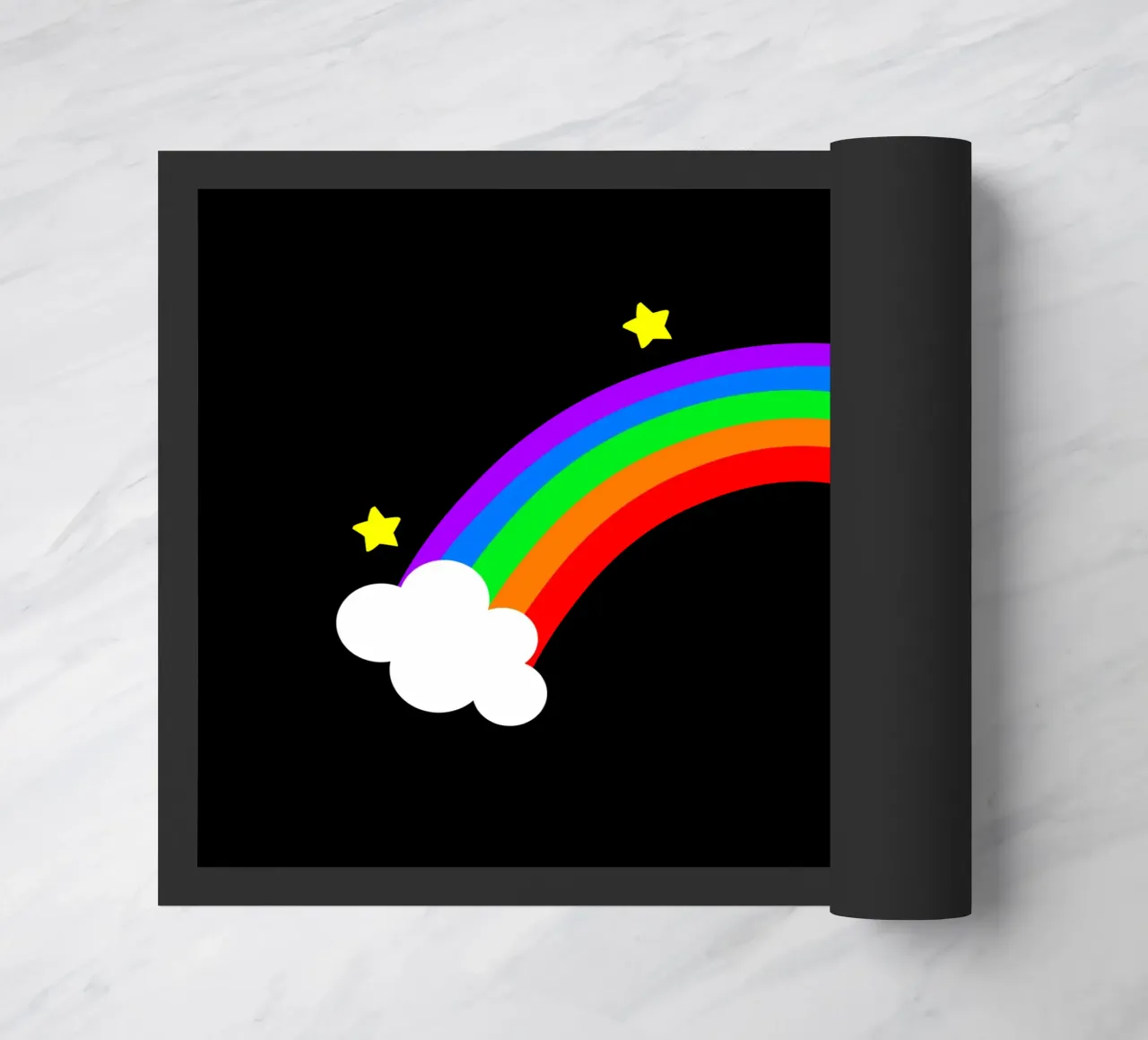 Rainbow with clouds and stars zerbino da happieeagle