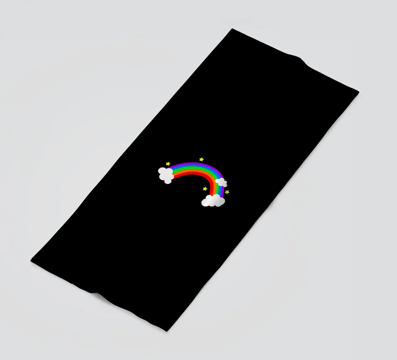 Rainbow with clouds and stars telo mare da happieeagle